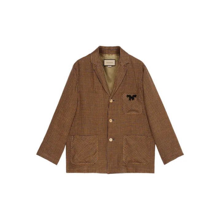 Gucci Gucci Gucci Brown Checkered Blazer for Men -2506 Size US M / EU 48-50 / 2 - 2 Thumbnail