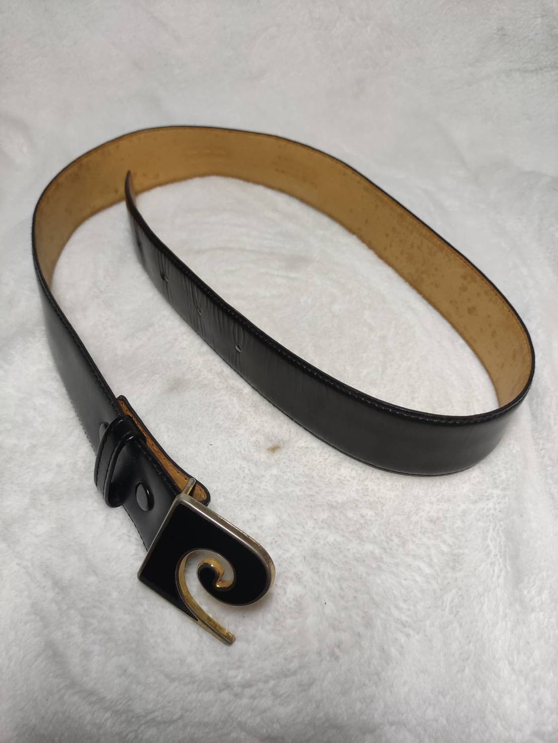 Pierre Cardin Vintage Pierre Cardin Solid Brass Made in Italy Leather Belt Size ONE SIZE - 4 Thumbnail