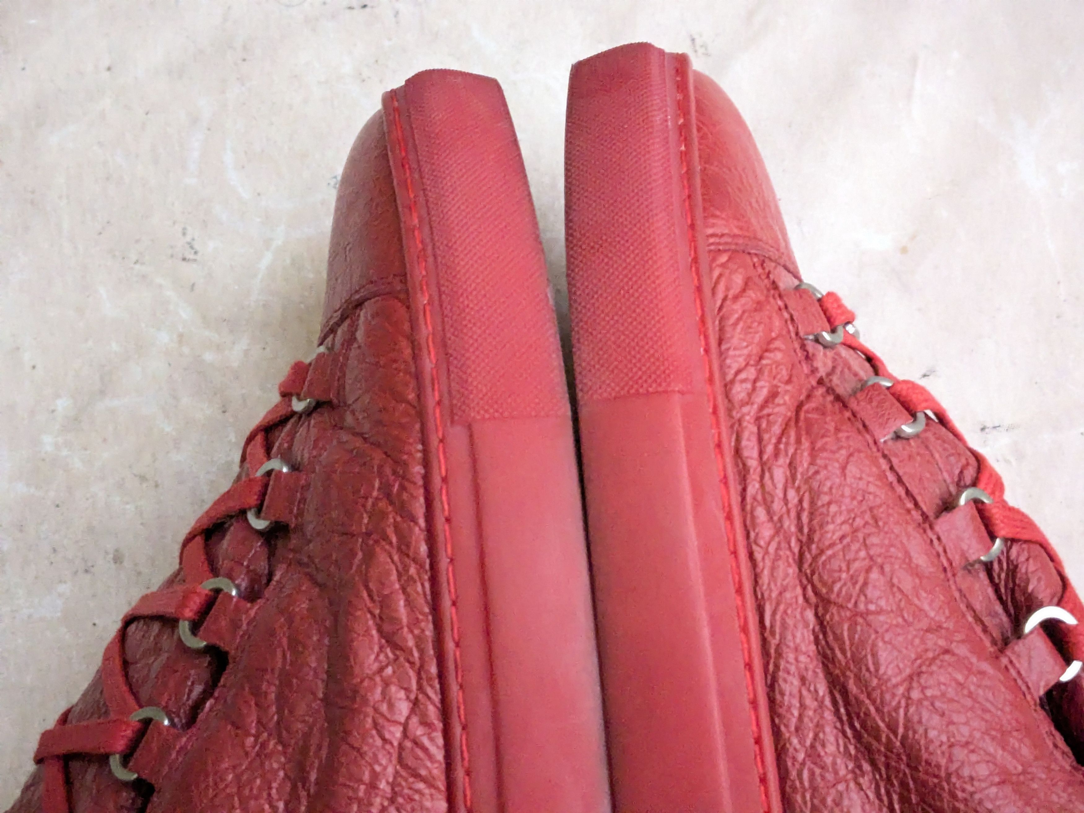 Balenciaga Balenciaga Arena Red 13 High Tops Leather Size US 13 / EU 46 - 7 Thumbnail
