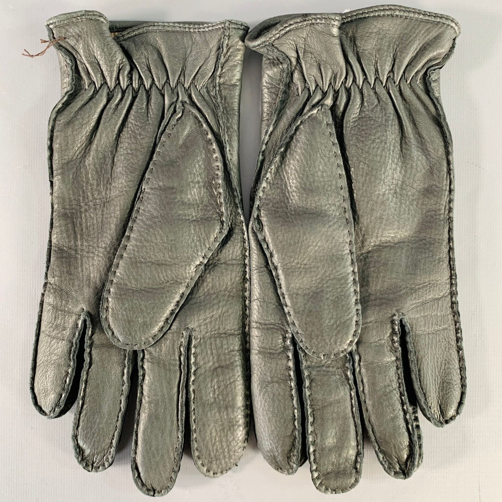 Ermenegildo Zegna ERMENEGILDO ZEGNA Size M Black Leather Gloves Size ONE SIZE - 2 Thumbnail