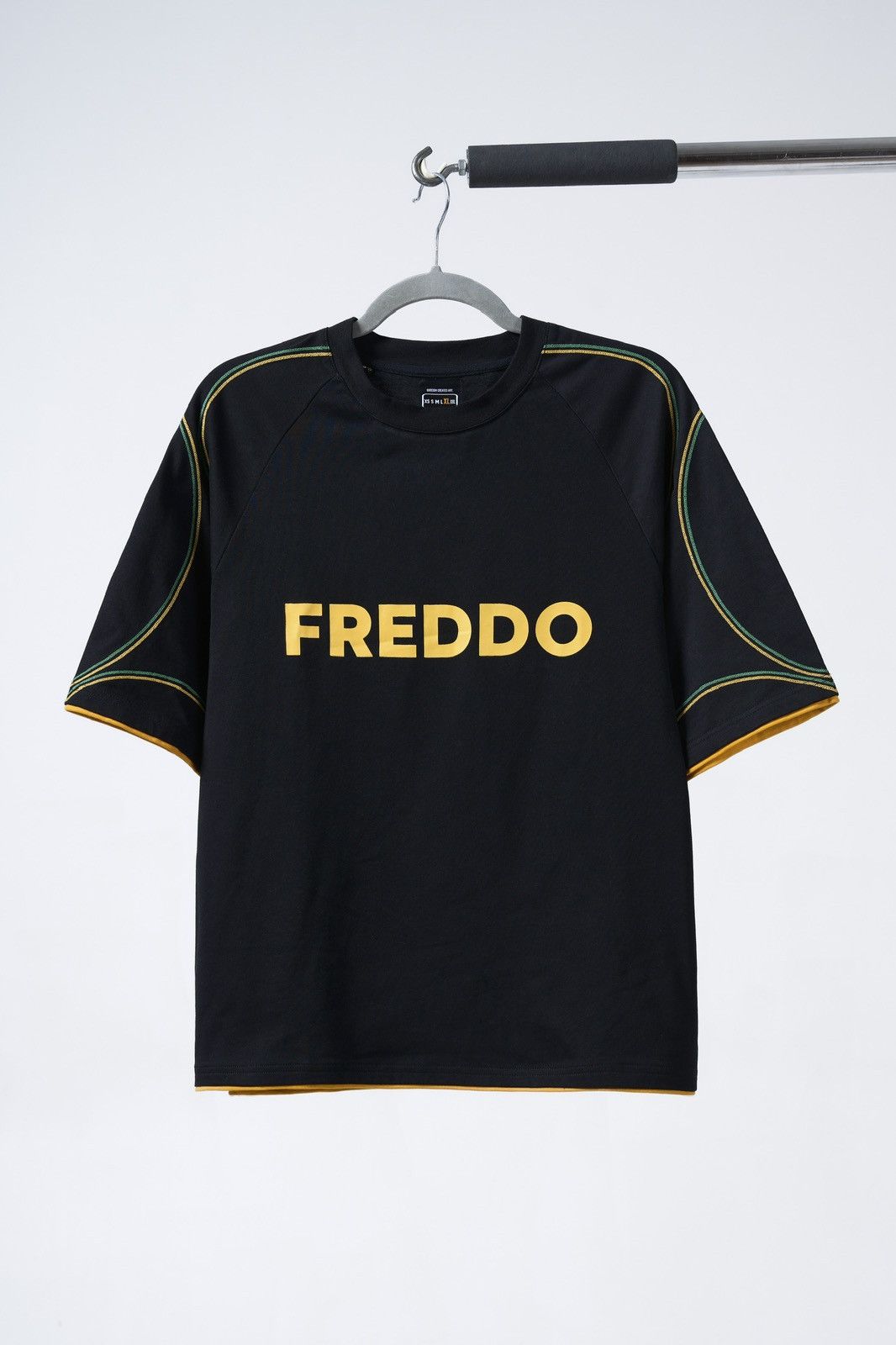 Freddo Black ralgan stripe tee