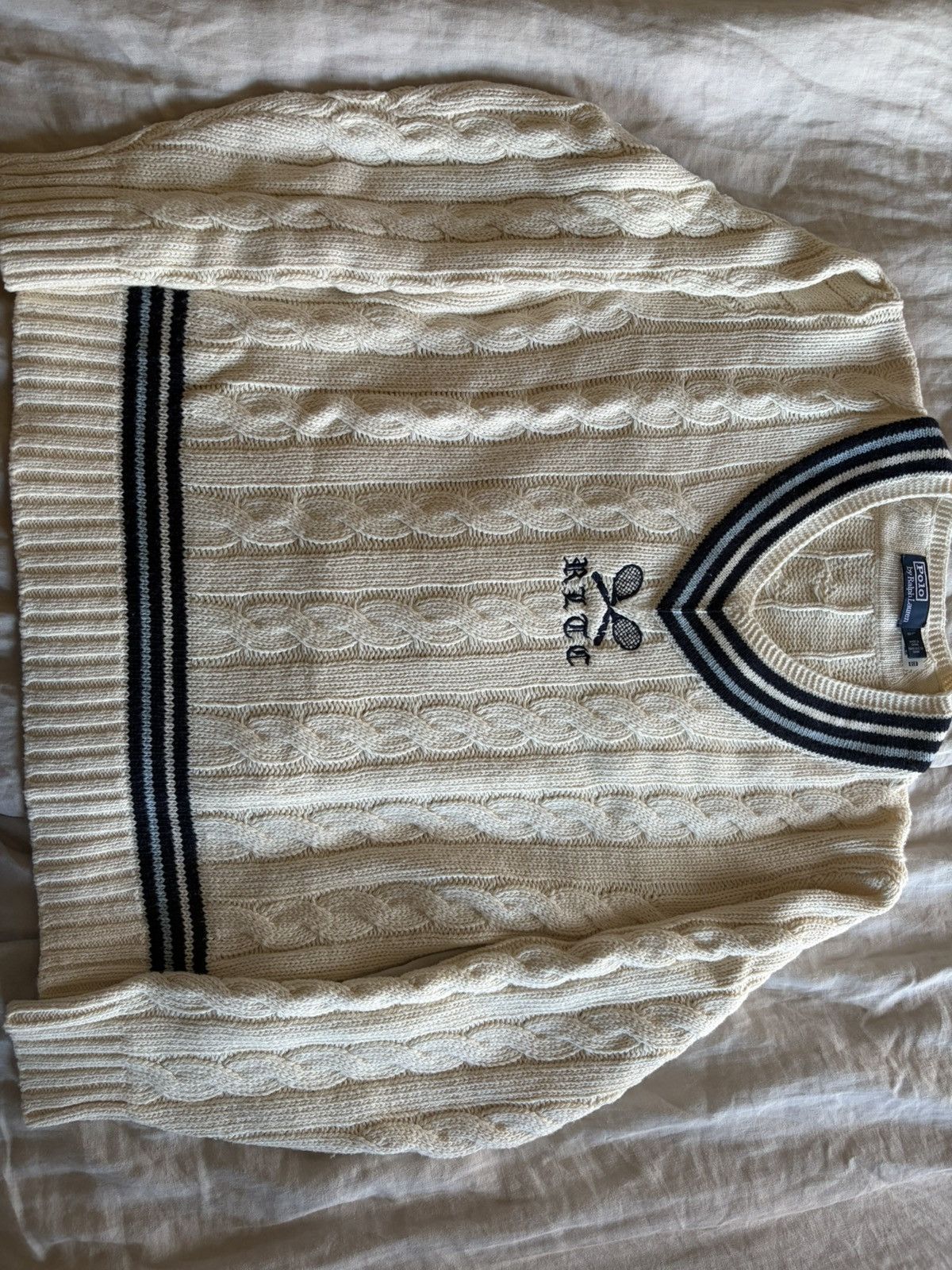 Polo Ralph Lauren Polo Ralph Lauren Cable-Knit Tennis Sweater Size US L / EU 52-54 / 3 - 1 Thumbnail