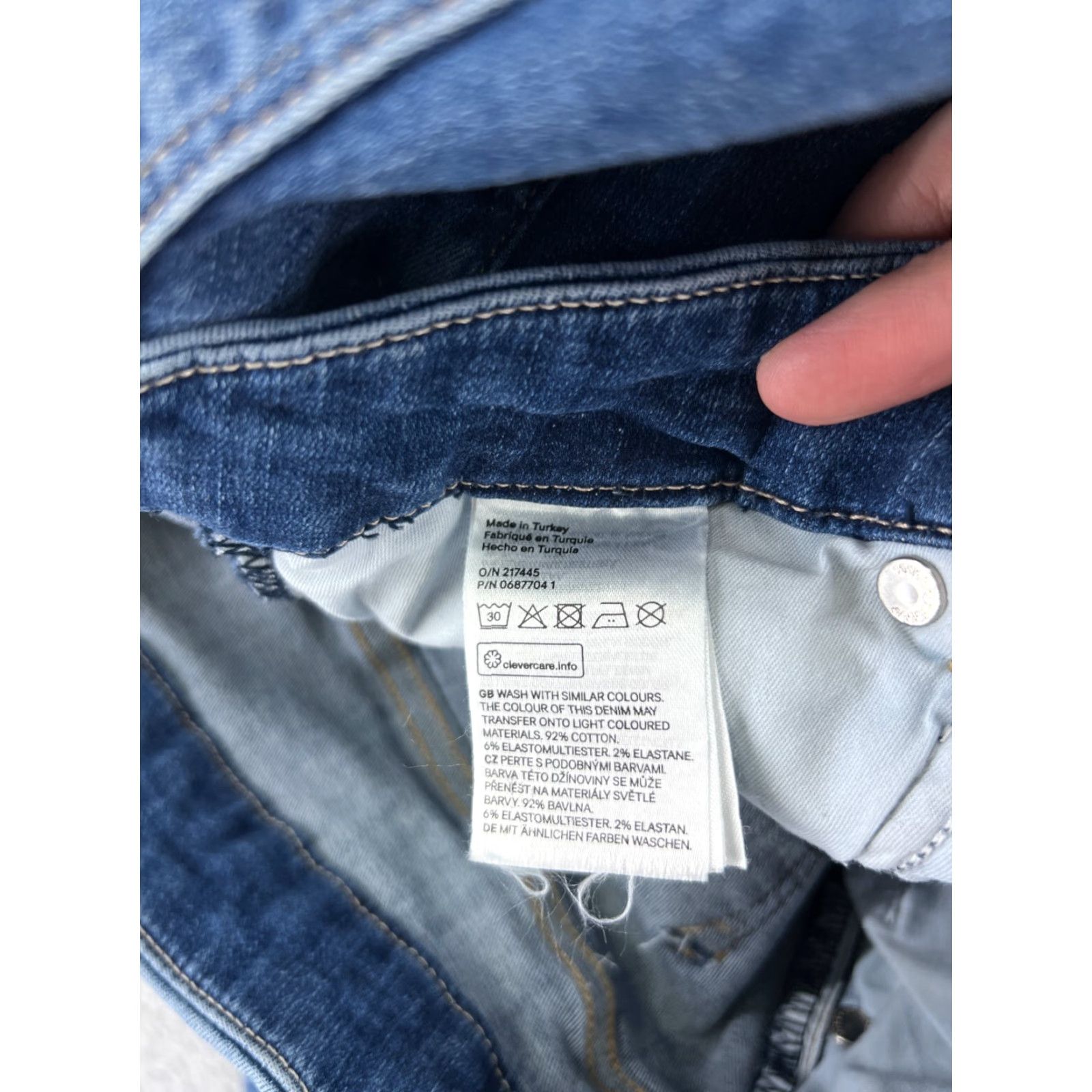 Denime &Denim Jeans Womens 31 Blue Denim Super Skinny High Waist Ankle Length Size 24" / US 00 / IT 34 - 7 Thumbnail