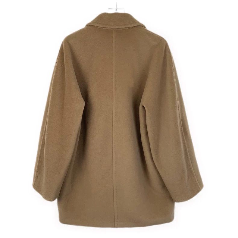 Max Mara Max Mara Brown sheep wool double-breasted coat with lapel Size S / US 4 / IT 40 - 2 Thumbnail