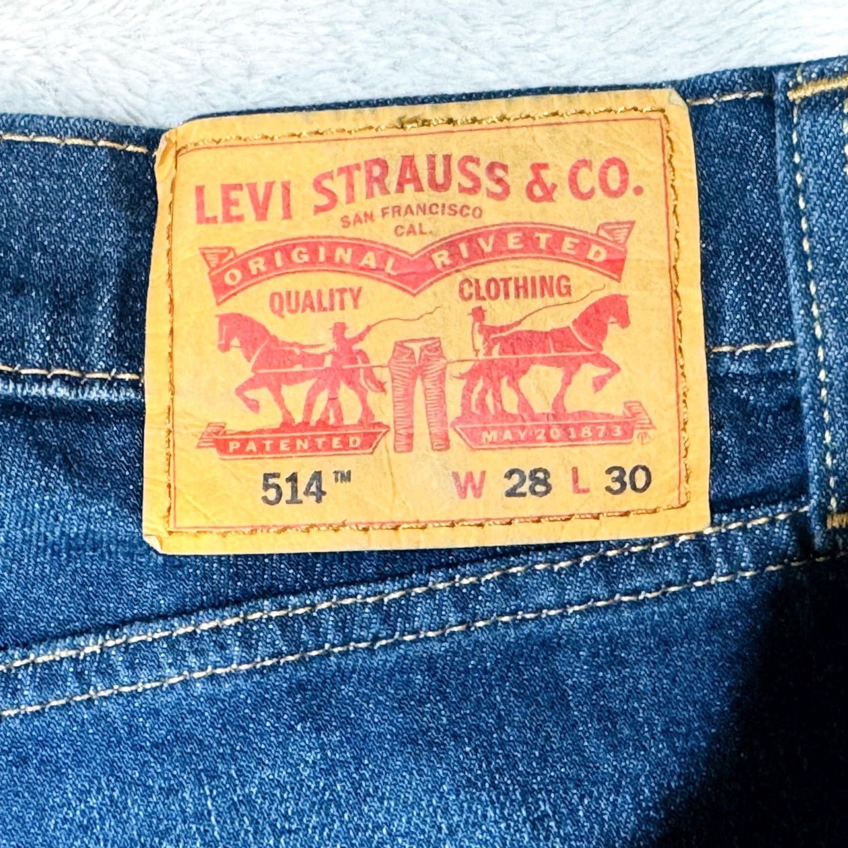 Levi's Levi'S 514 Denim Straight Jeans - Blue Medium Wash - Mens Size 28 Size US 28 / EU 44 - 4 Thumbnail