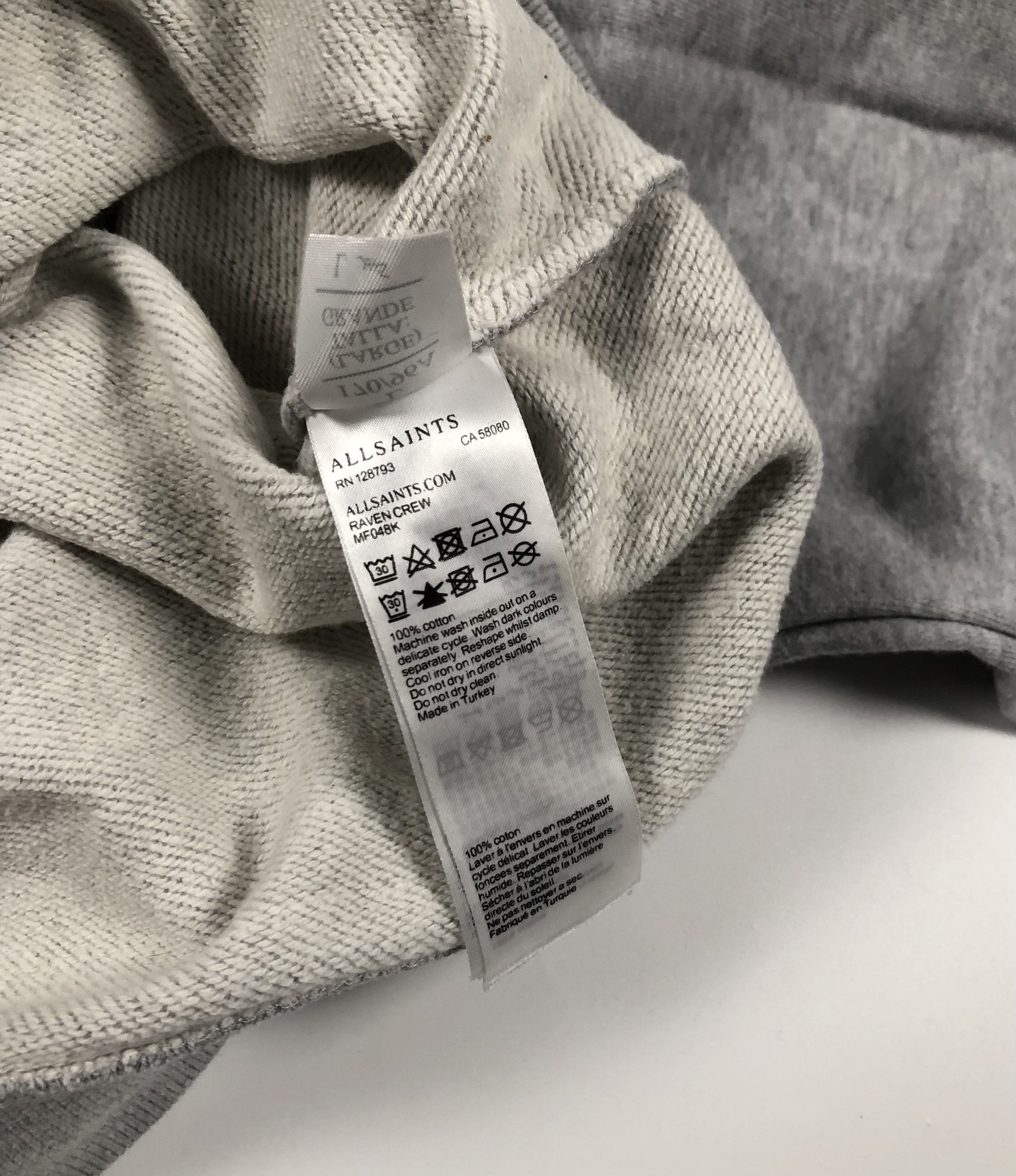 Allsaints Allsaints Raven Crew Sweatshirt Size US L / EU 52-54 / 3 - 6 Thumbnail