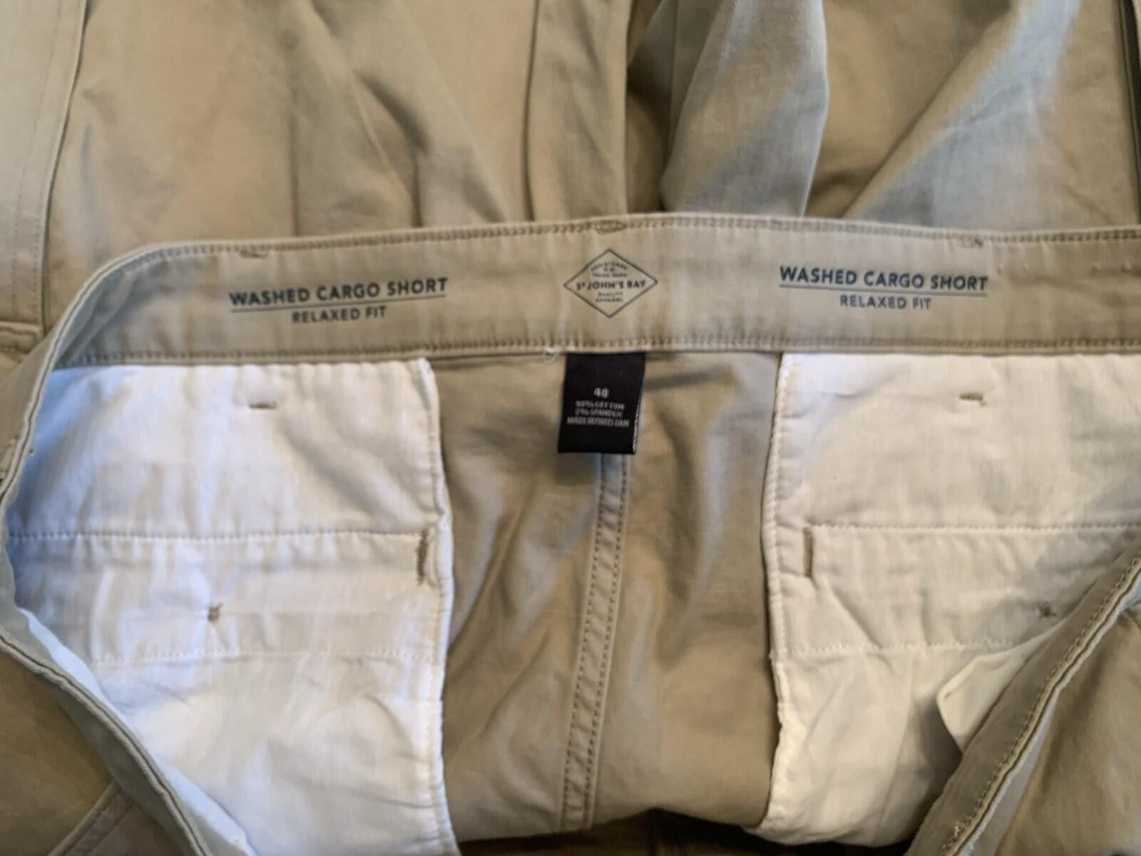 St. Johns Bay St. John’s Bay Men’s 10” Stretch Fabric Cargo Short Size US 40 / EU 56 - 3 Thumbnail