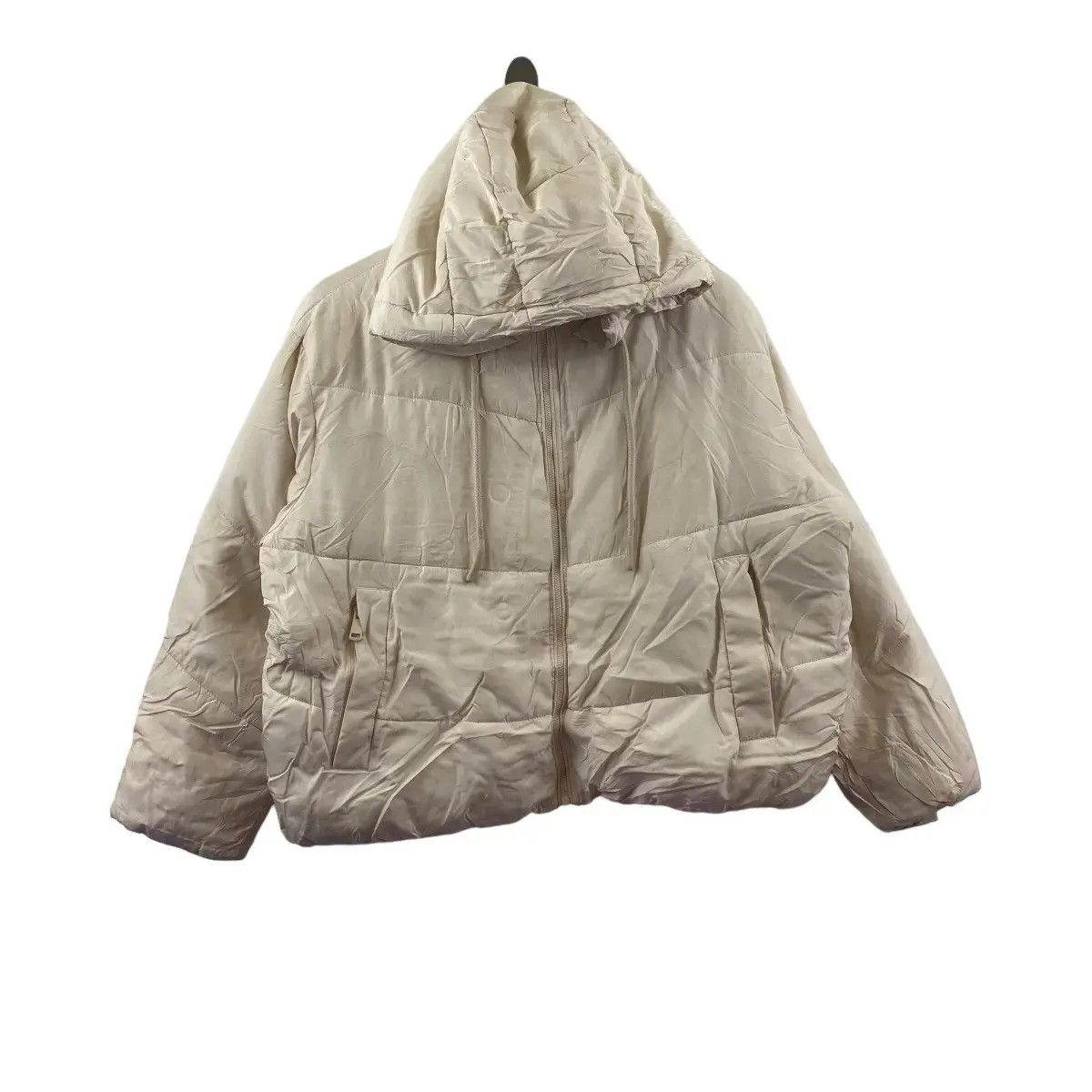 Zara ZARA COLLECTION Beige Puffer Down Jacket Hoodie Windbreaker Size L / US 10 / IT 46 - 1 Thumbnail