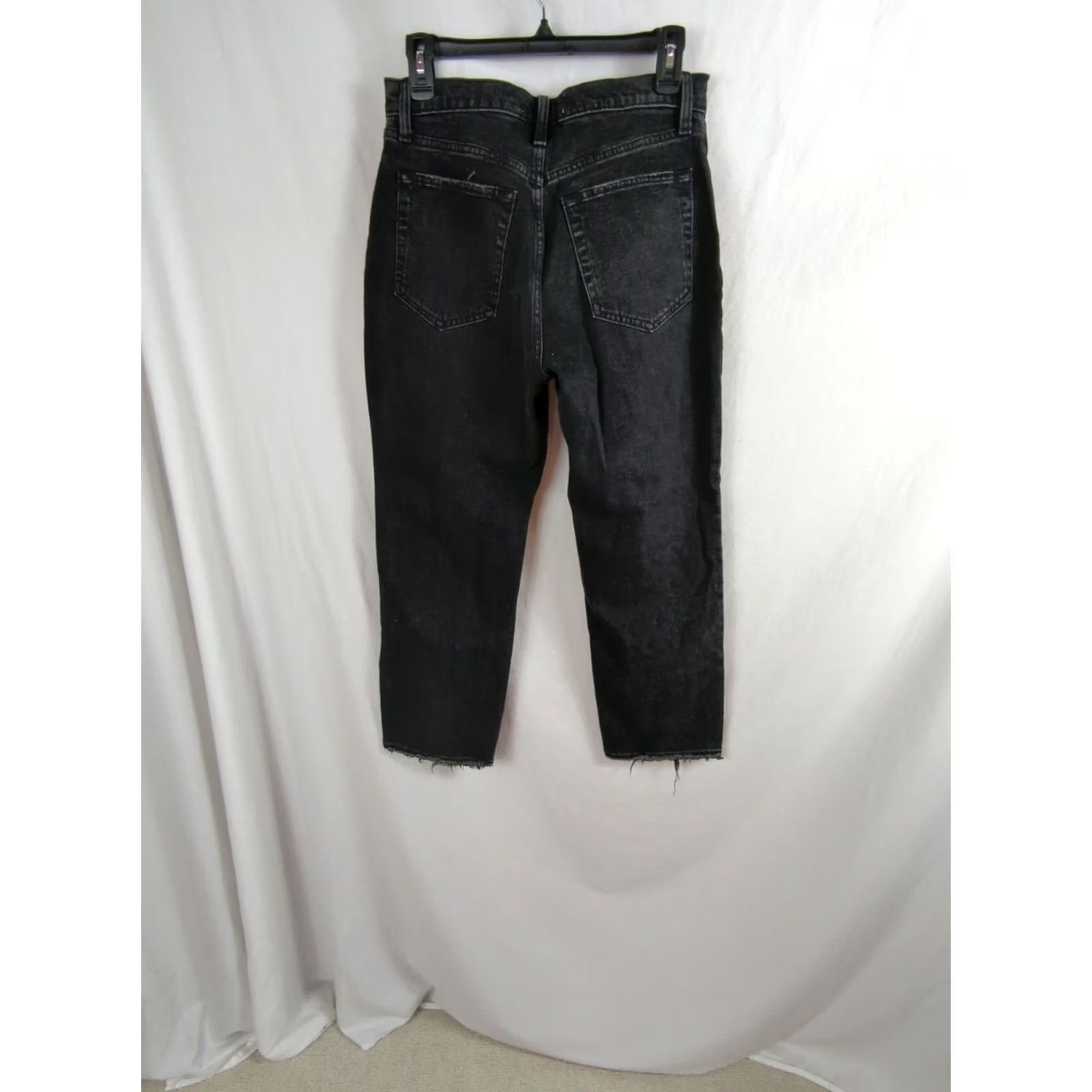 Abercrombie & Fitch VINTAGE Abercrombie & Fitch Jeans The Ankle Straight Ultra High Rise 28 Short Black 5-Pocket Womens Petite Distressed Stretch Regular Fit XS? Size 28" / US 6 / IT 42 - 7 Thumbnail