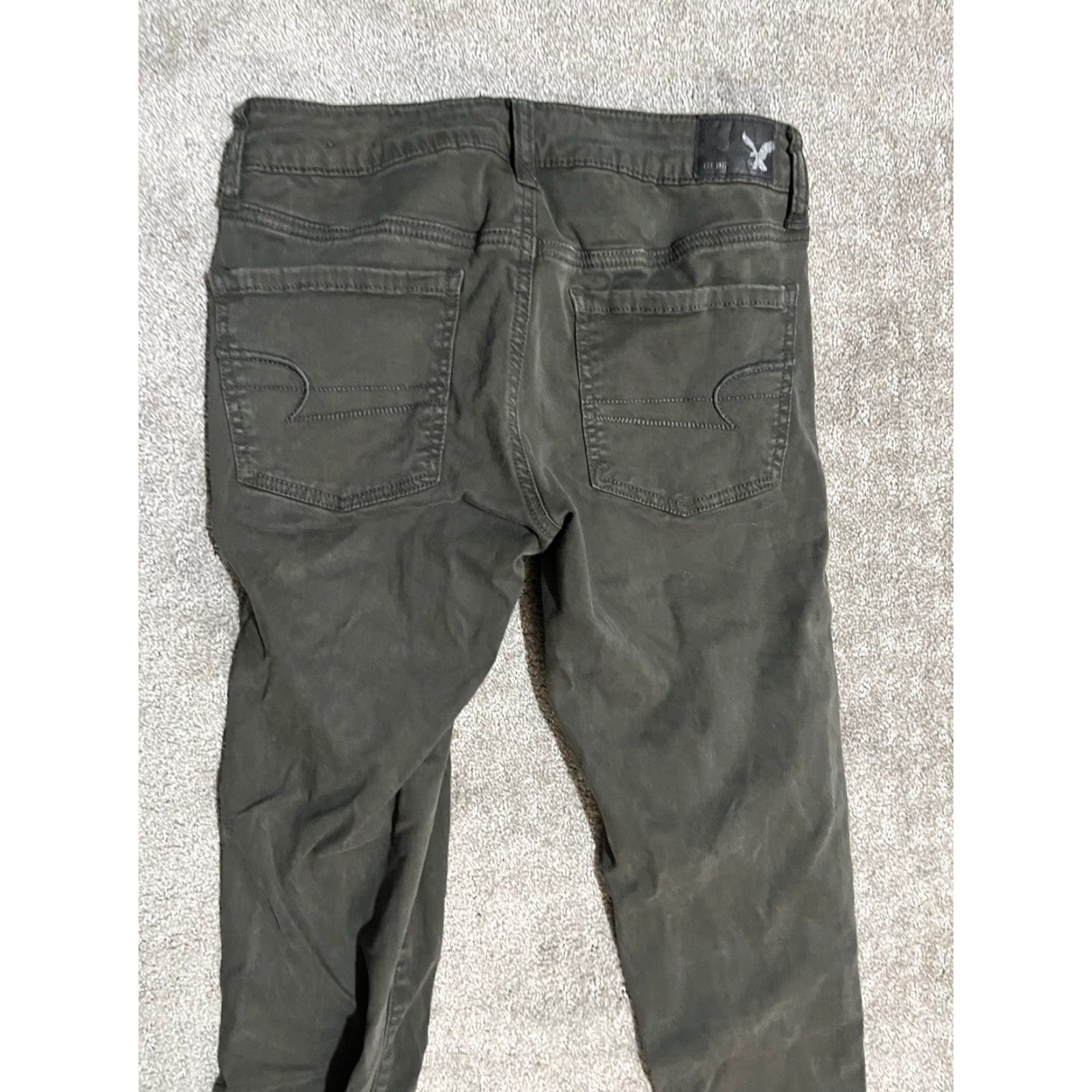 American Eagle Outfitters VINTAGE American Eagle Womens Jegging Pants Regular Size 4 Gray Solid Stretch Denim Authentic Size 27" / US 4 / IT 40 - 2 Thumbnail