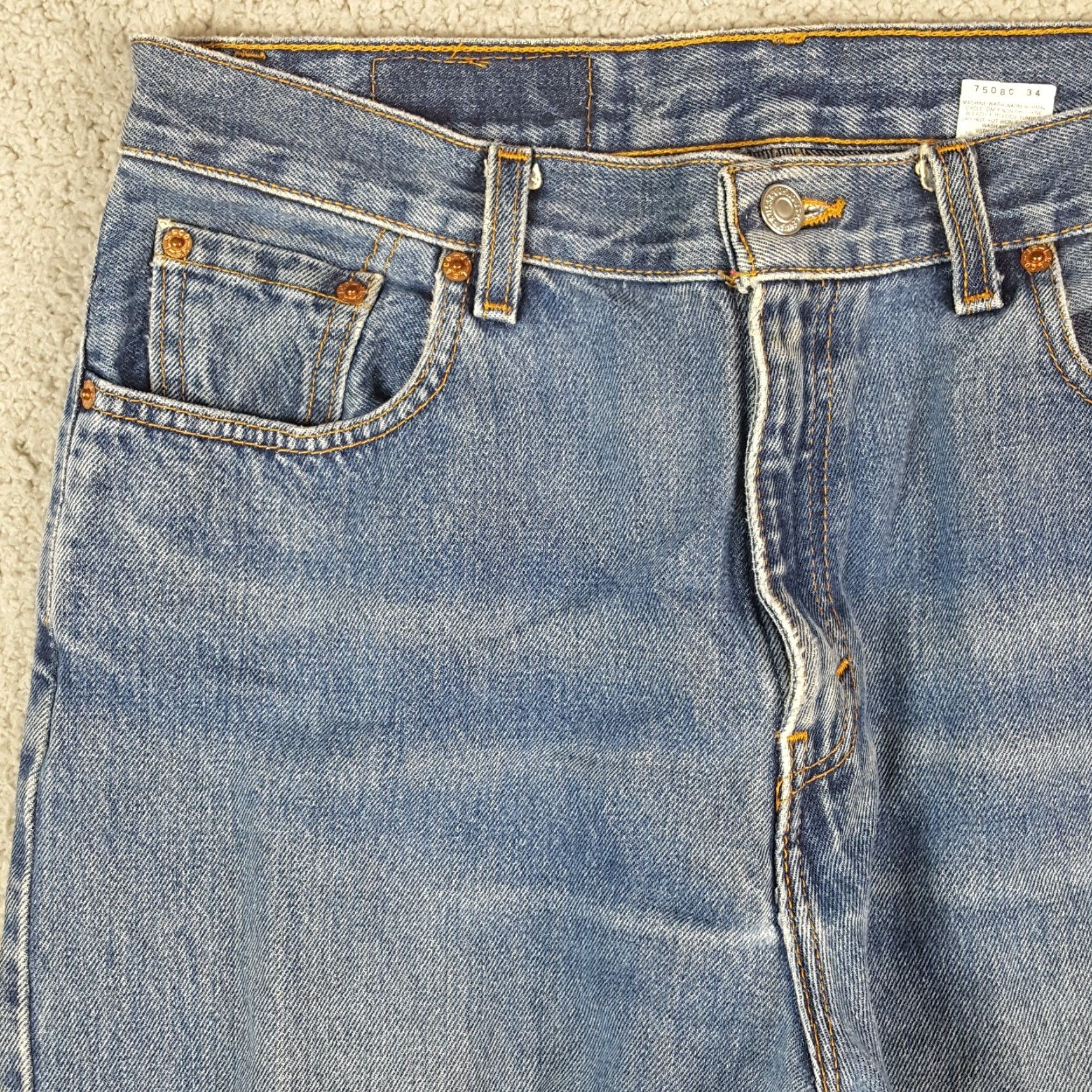 Levi's 90s Levi's 560 Loot Fit Straight Leg Size 12 Vintage Denim Blue Jeans Stonewash Size 34" / US 12 / IT 48 - 3 Thumbnail