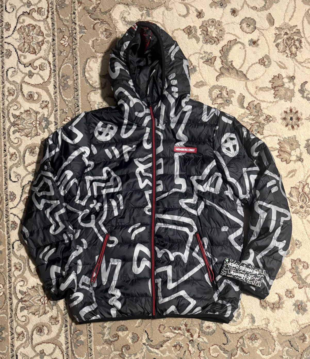 Members Only NWT Members Only x Keith Haring Reversible Puffer Jacket Size US L / EU 52-54 / 3 - 1 Thumbnail