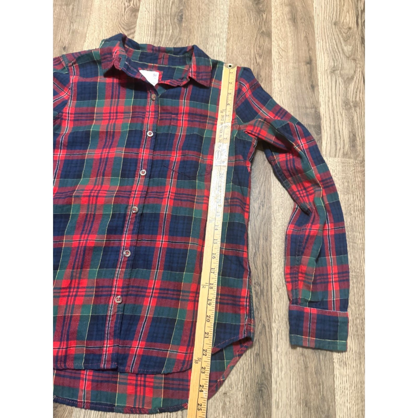 Vintage SO Shirt Women's Small Blue Green Red Plaid Long Sleeve Button Up Cozy Vintage: No Size S / US 4 / IT 40 - 7 Thumbnail