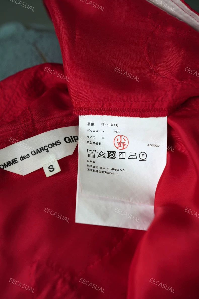 Comme des Garcons Comme Des Garcons Red Satin Ribbon Bow Hooded Jacket Size S / US 4 / IT 40 - 8 Thumbnail