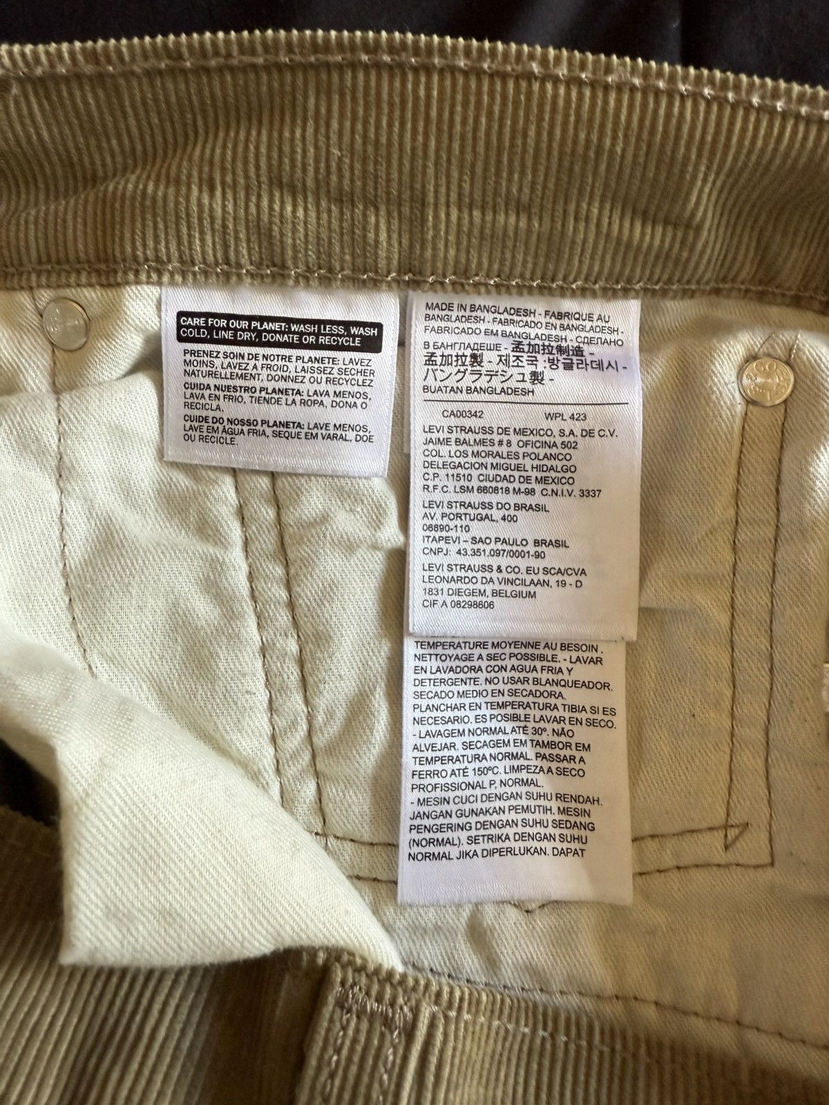 Levi's 511 corduroy jeans Size US 34 / EU 50 - 5 Thumbnail