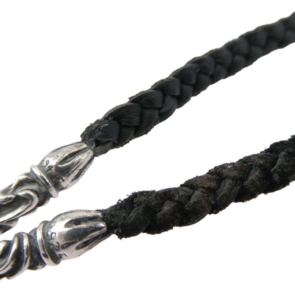 Chrome Hearts Chrome hearts leather silver braid strap necklace Size ONE SIZE - 3 Thumbnail