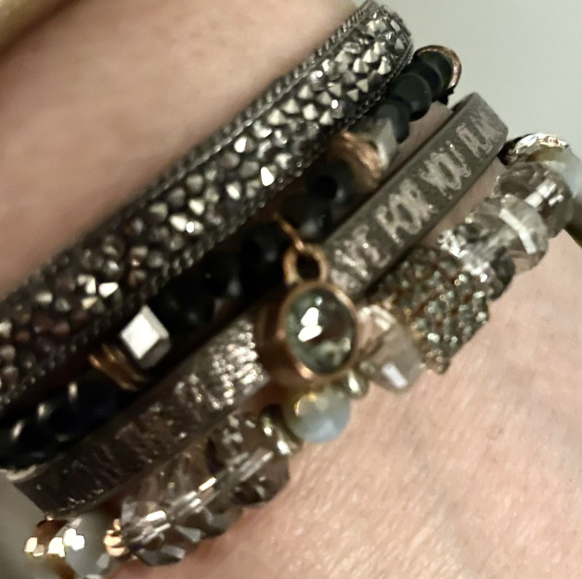 Vintage Good Work(S) Four Strand Bling Bracelet Size ONE SIZE - 4 Thumbnail