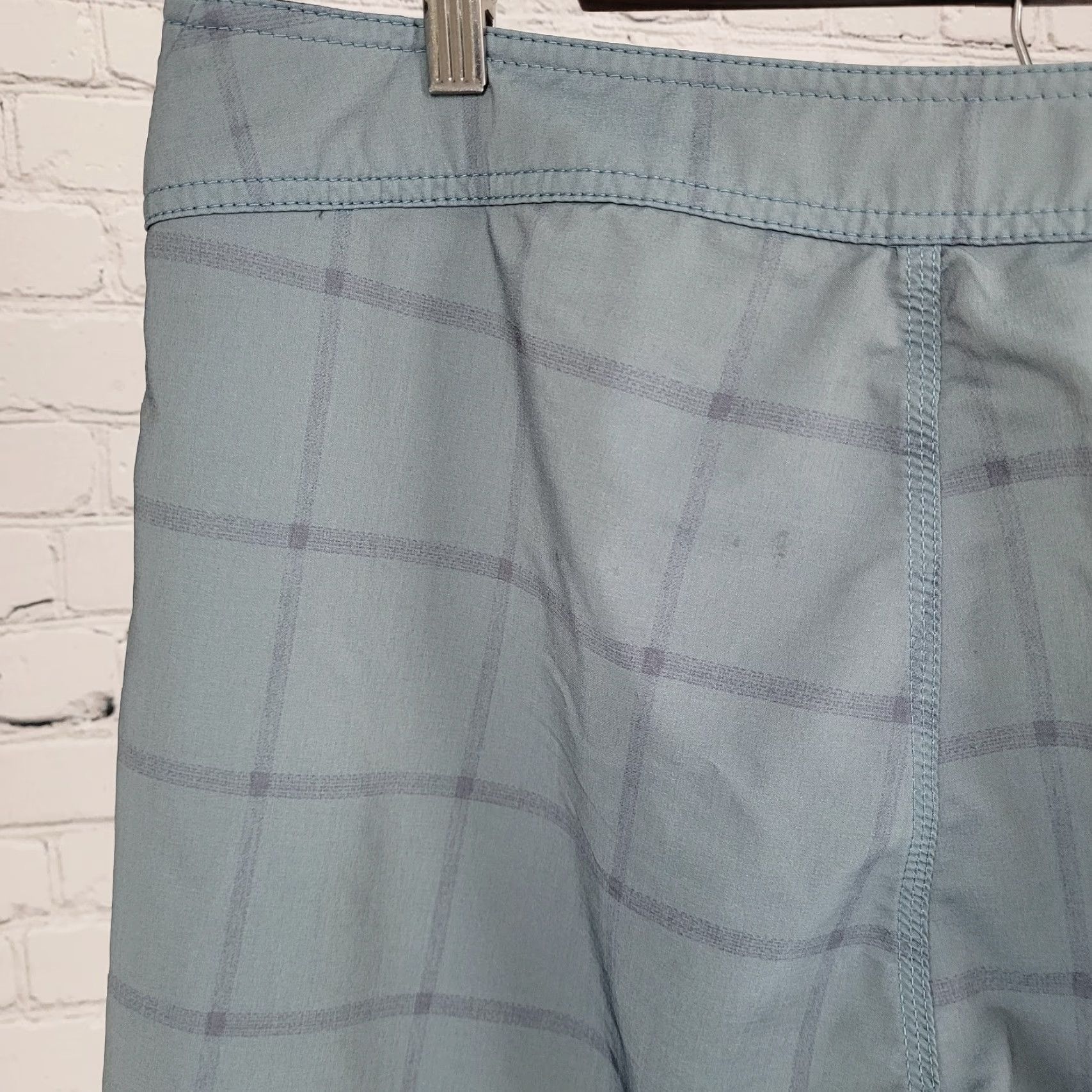 Volcom Volcom Blue Lightweight Stretch Back Pocket Board Shorts Swim Trunks 34x9 Mens Regular Windowpane Quick Dry Beach Surfing Size US 34 / EU 50 - 4 Thumbnail