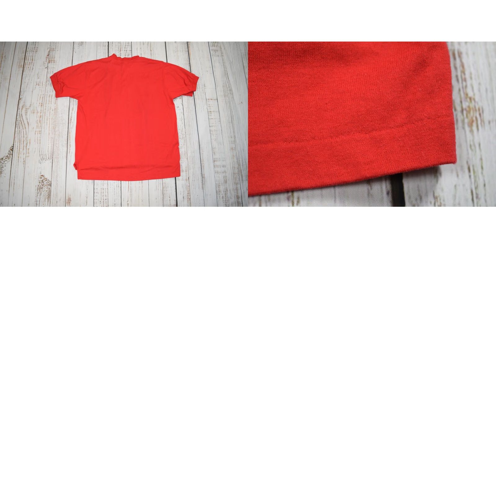 Vintage VINTAGE 80s Le Tigre Henley Shirt XL Bright Red 50/50 Dacron Casual Mens Size US XL / EU 56 / 4 - 8 Thumbnail