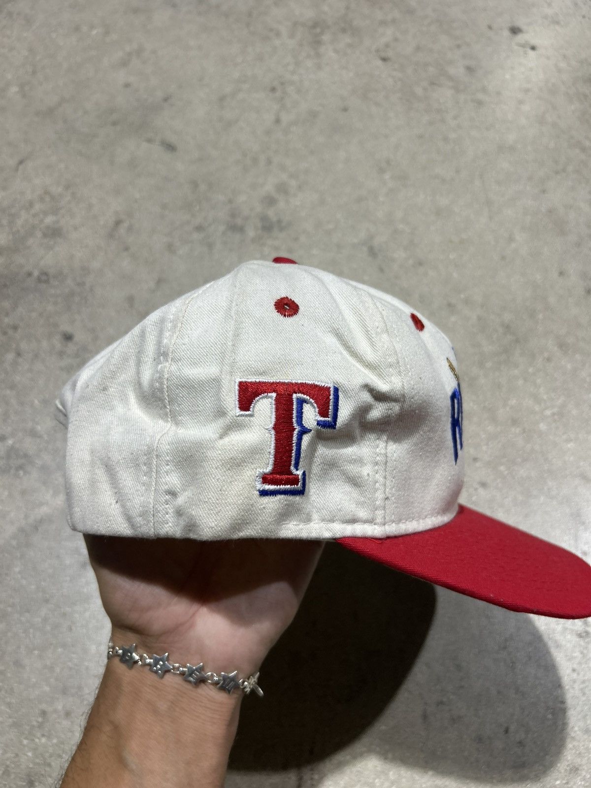 Vintage Texas Rangers Double Logo Hat Size ONE SIZE - 2 Thumbnail