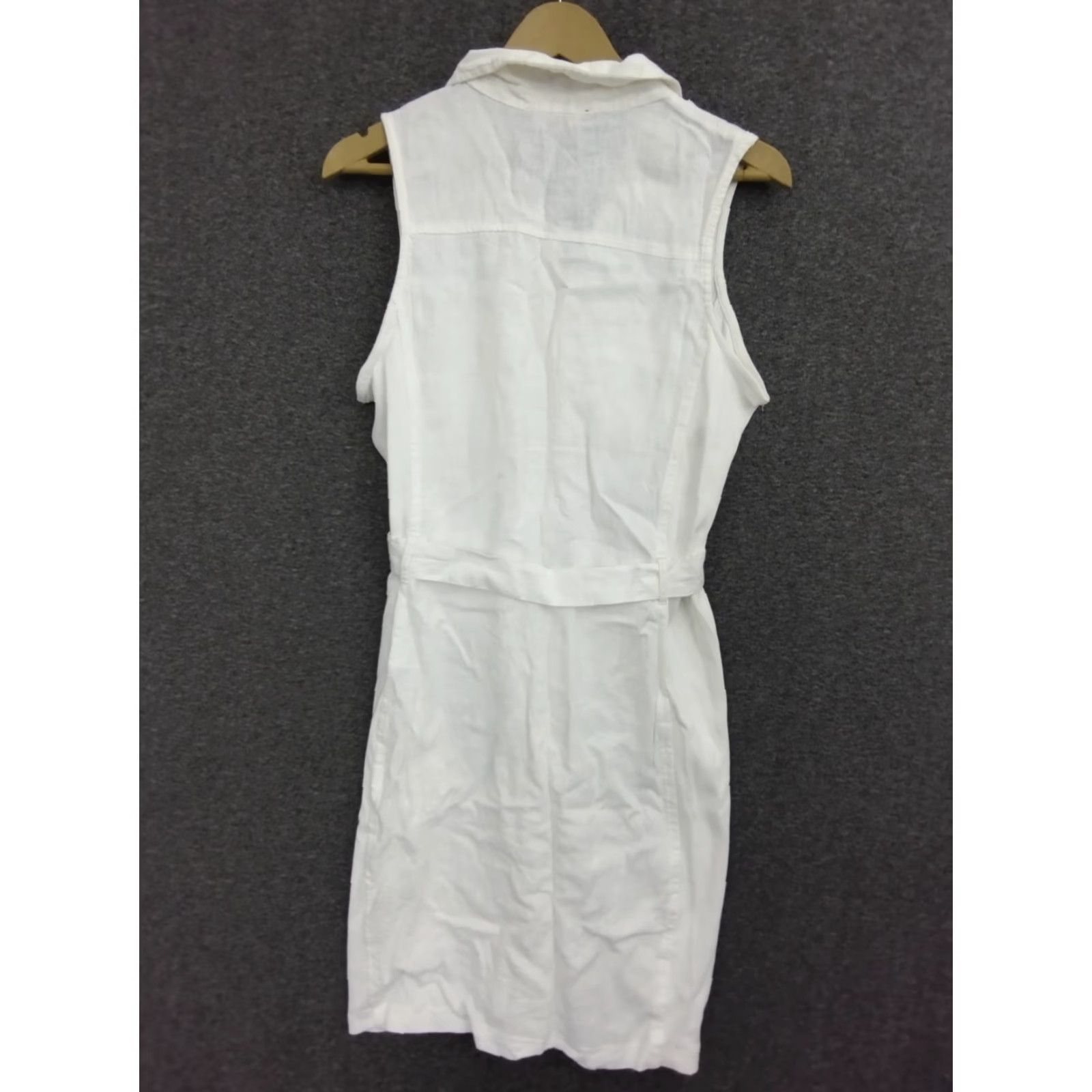 Guess Guess Women's White Linen Belt Shirt Dress Fitted Collared Button Down Size XL Size XL / US 12-14 / IT 48-50 - 2 Thumbnail