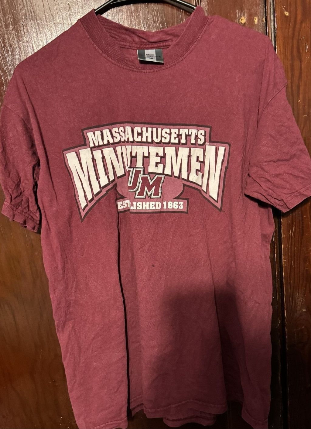 J. America UMass Minutemen Short Sleeve Logo NCAA T-shirt Men's L Red Size US L / EU 52-54 / 3 - 1 Thumbnail