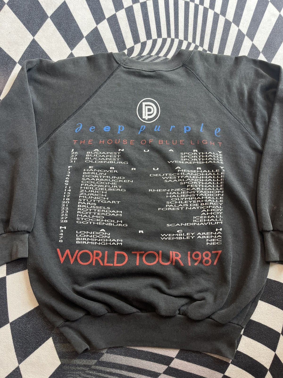 Band Tees Vtg Deep Purple The House Of Blue Light World Tour 1987’s Size US L / EU 52-54 / 3 - 11 Thumbnail