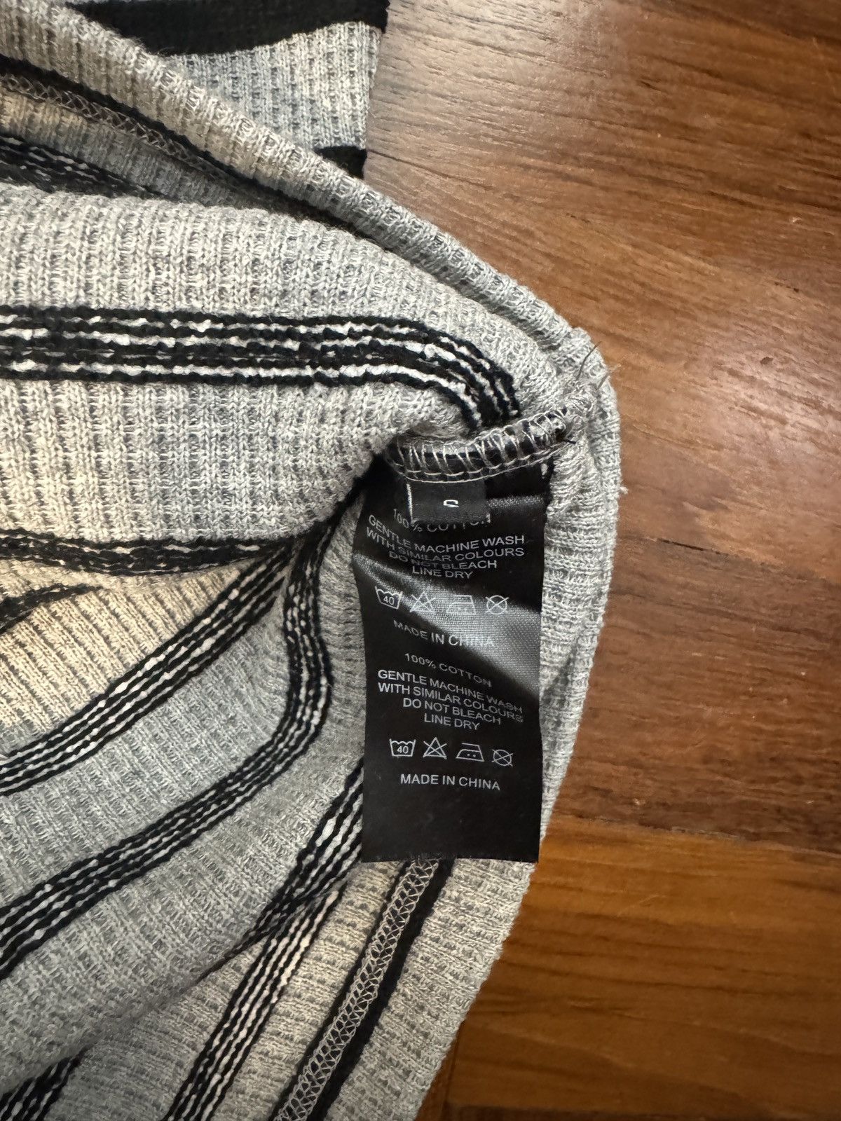 Stripe Chain Stitch Thermal Crew