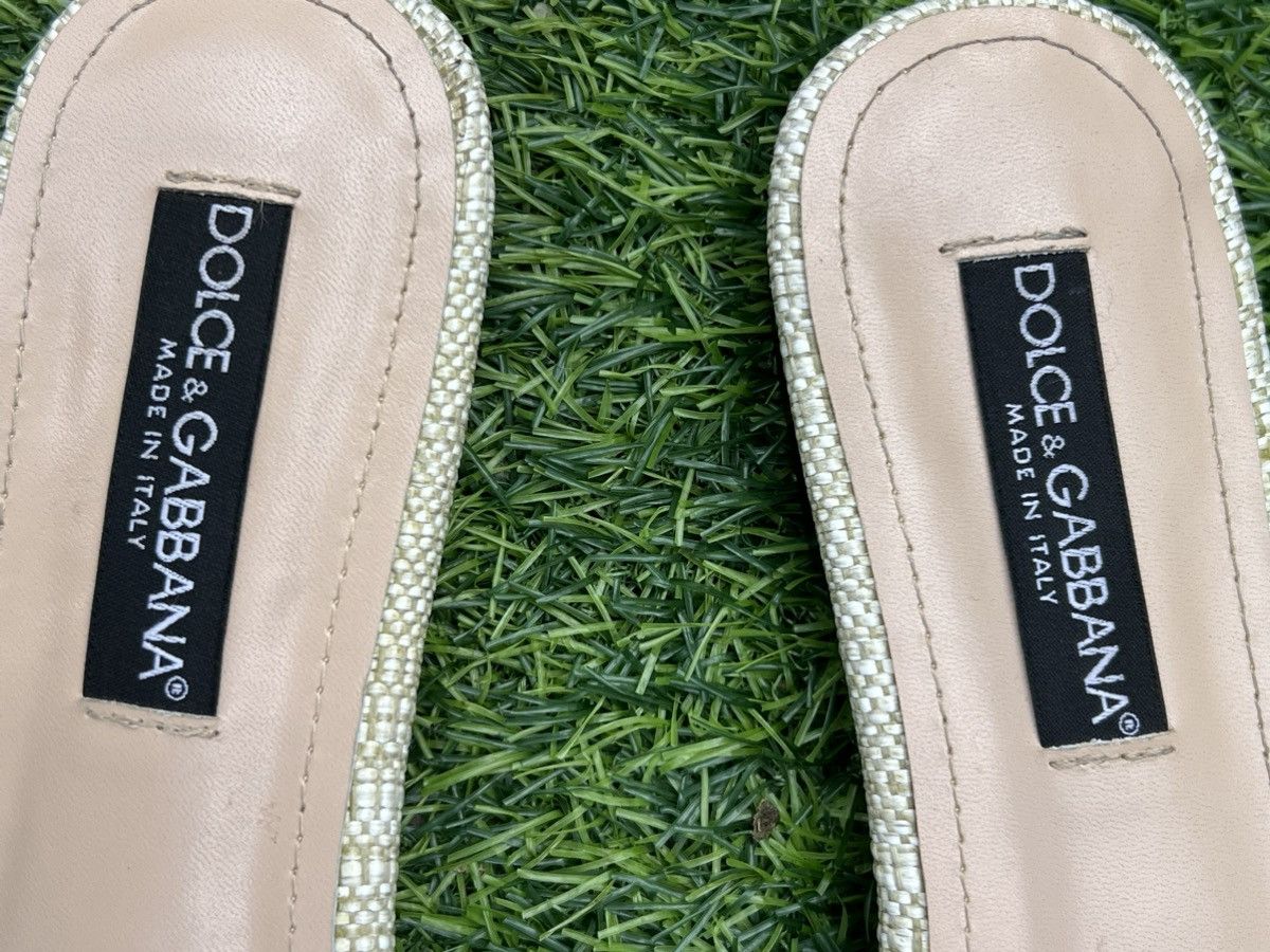 Dolce & Gabbana Dolce & Gabbana DG Logo Woven Raffia Slide Sandals -size 39 Size US 9 / IT 39 - 12 Thumbnail