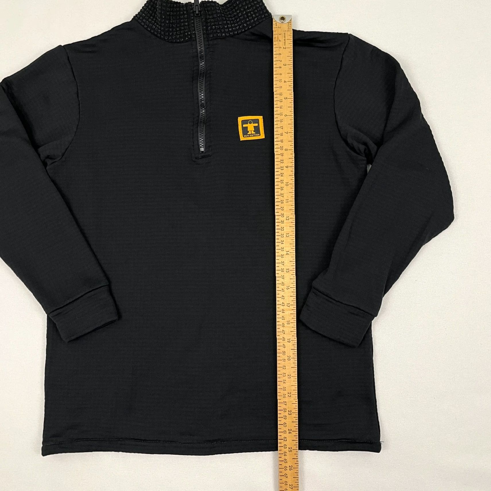 Vintage Guy Cotten Pullover Womens S Black Waffle Polartec Fleece Quarter Zip Fishing Sweater Size S / US 4 / IT 40 - 4 Thumbnail