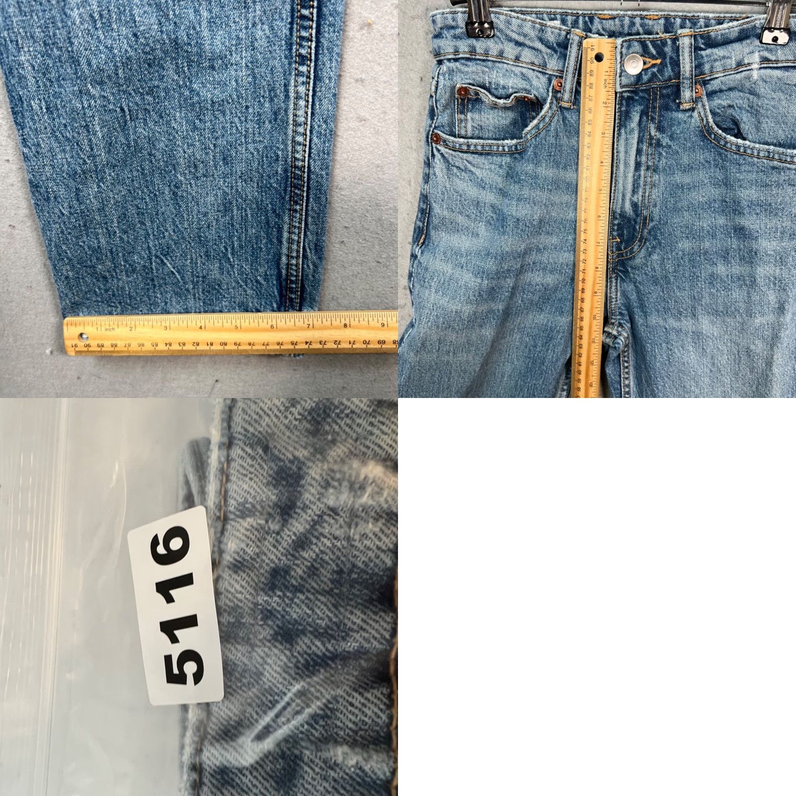 Zara Zara Jeans Womens Size 2 Light Blue Straight Leg Denim 5-Pocket 32 Inseam High Rise Vintage: No 90s Theme Womens Size 26" / US 2 / IT 38 - 8 Thumbnail