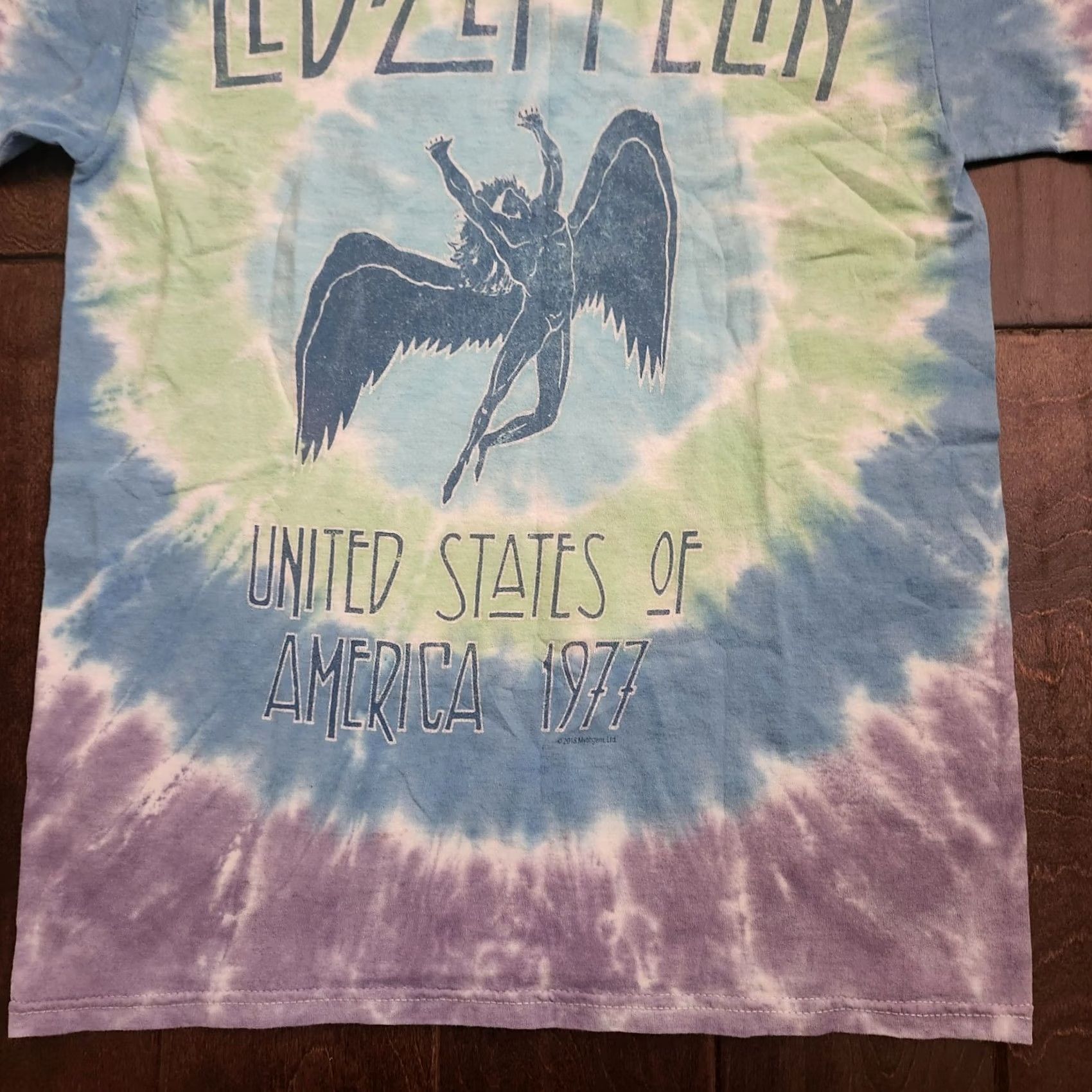 Liquid Blue Liquid Blue Shirt Mens S Led Zeppelin Tie Dye Band USA Rock Tee STAINS Size US S / EU 44-46 / 1 - 3 Thumbnail