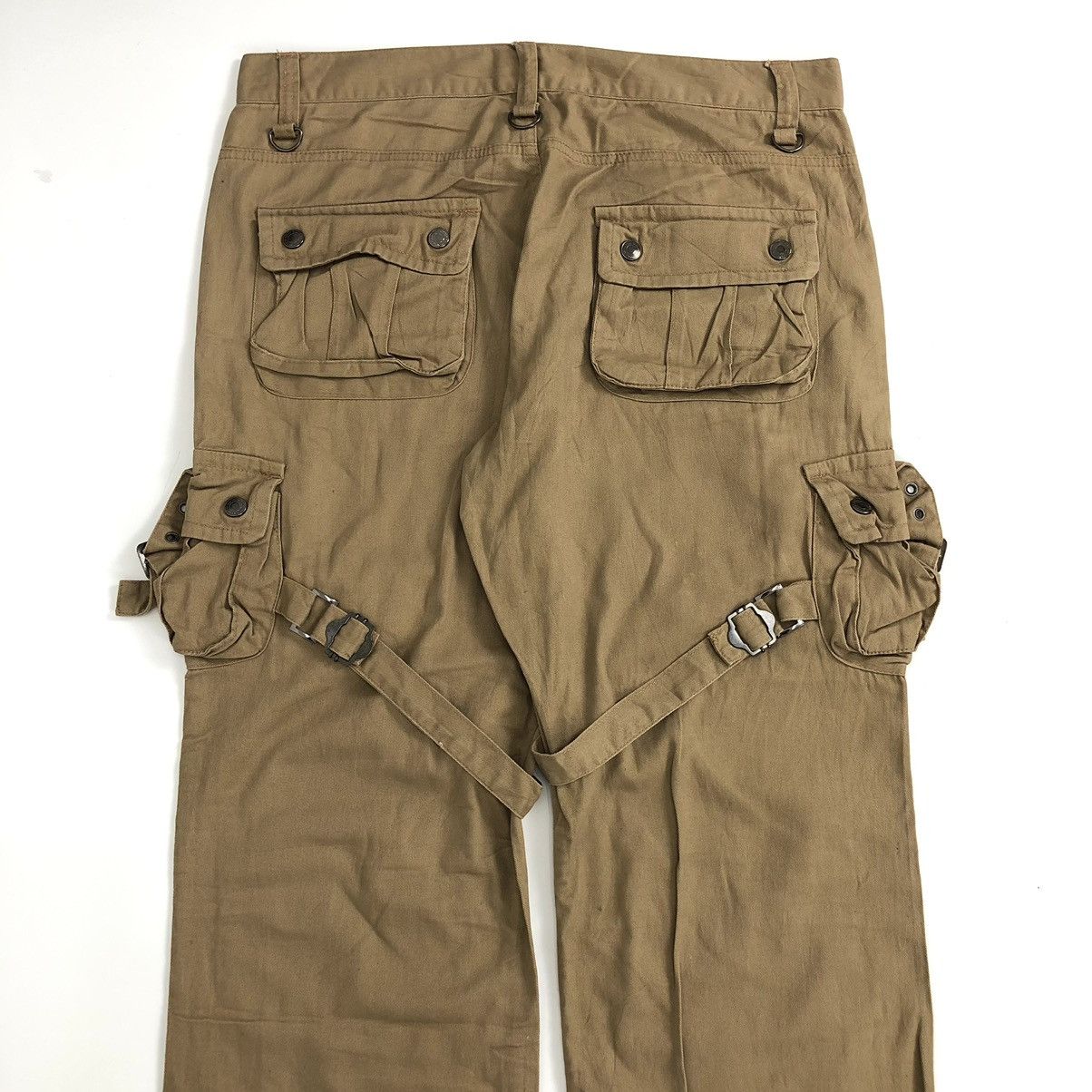 If Six Was Nine × Japanese Brand × LOWBOX Vintage Y2K Lowbox Bondage Double Knee Cargo Pants Size US 34 / EU 50 - 17 Thumbnail