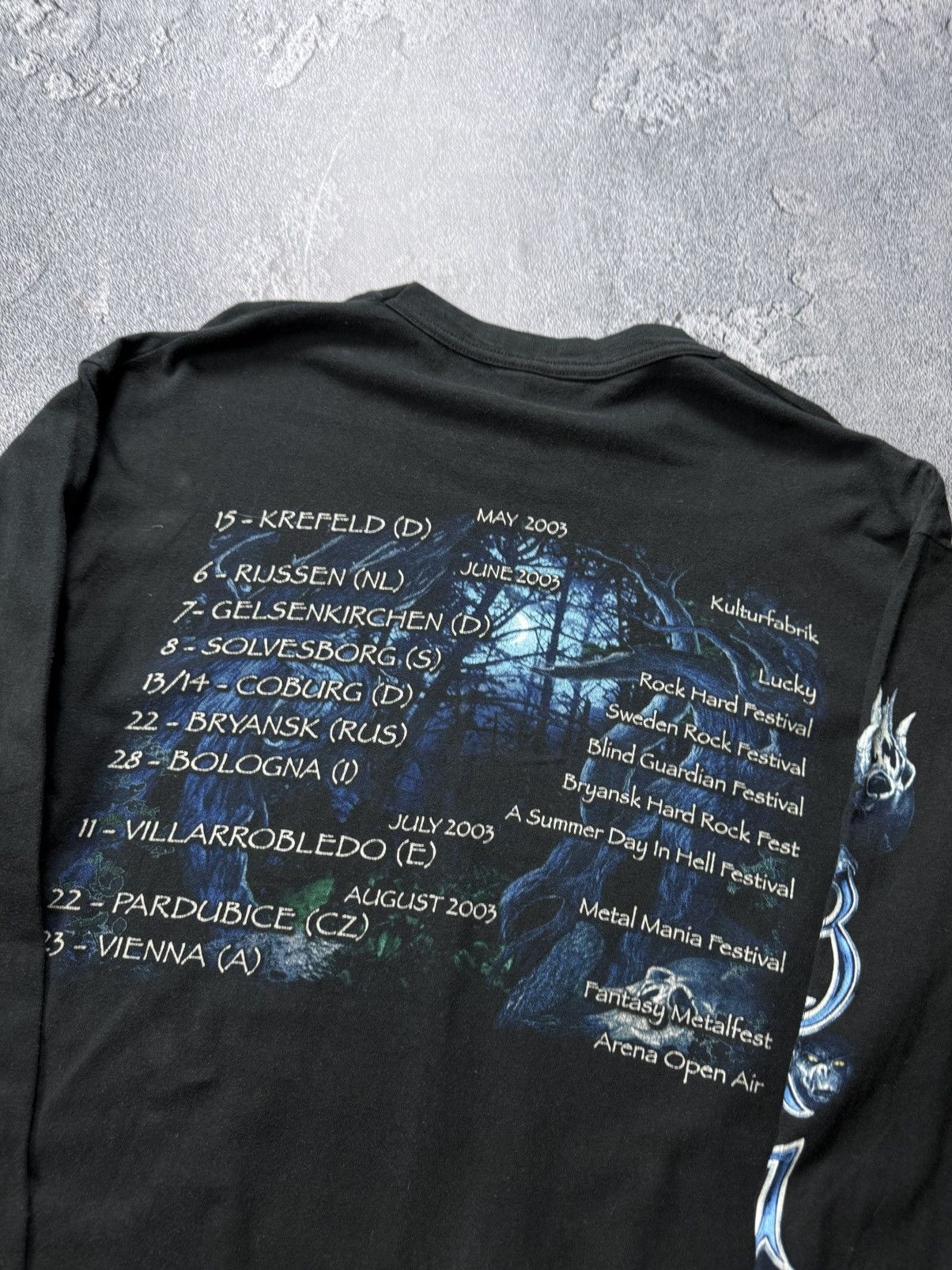 Band Tees Blind Guardian VNTG 2003 Distress Logo long Sleeve T Shirt Size US XL / EU 56 / 4 - 12 Thumbnail