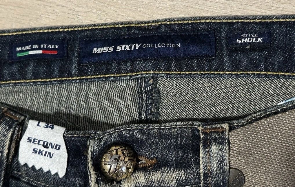 Miss Sixty NEW Vintage Miss Sixty Dirty Shock Skinny Jeans y2k Size 28 Size 28" / US 6 / IT 42 - 12 Thumbnail