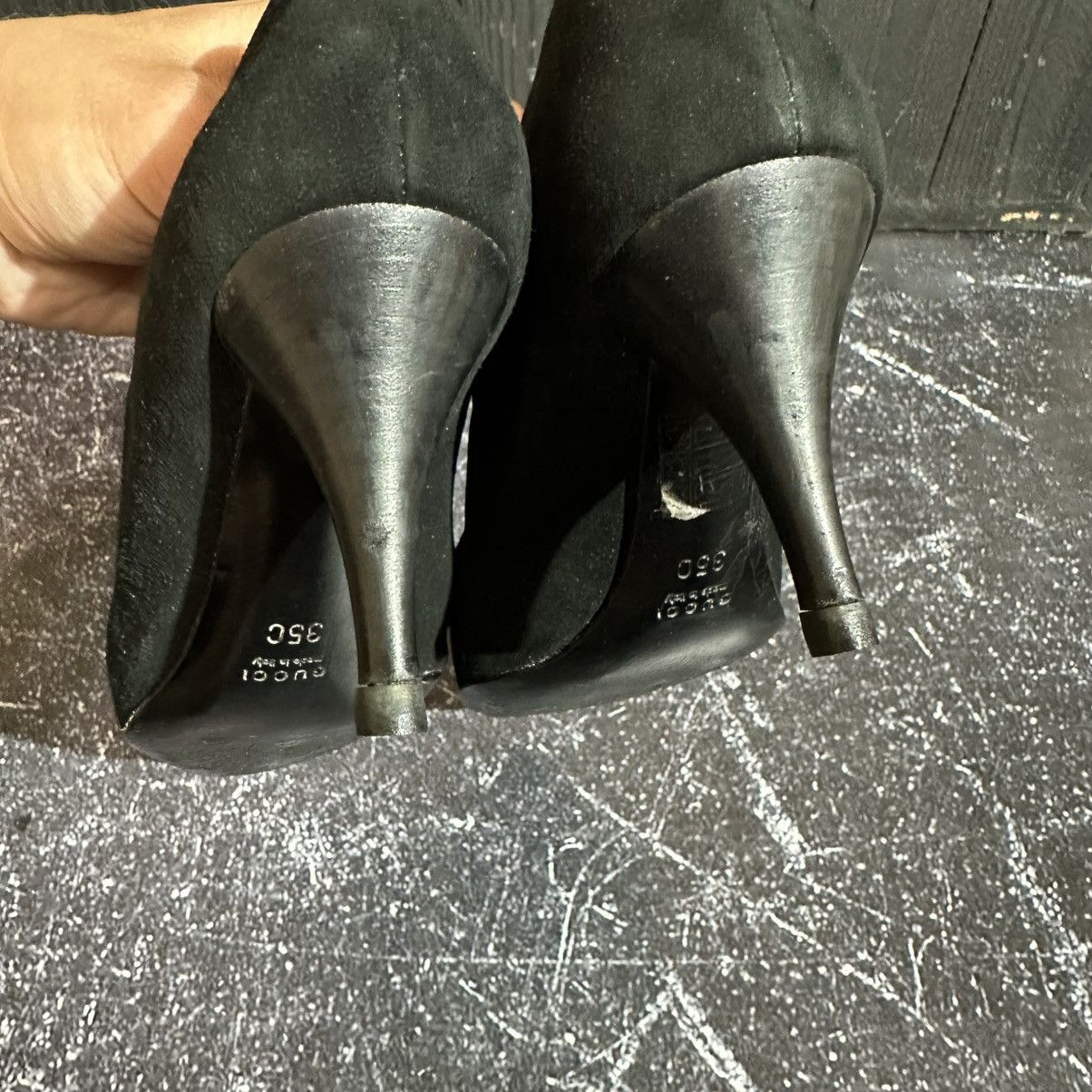 Gucci GUCCI - Women’s Black Suede Heels pumps Size 35C Size US 5 / IT 35 - 10 Thumbnail