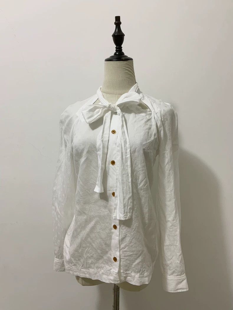 Vivienne Westwood Vivienne Westwood White polka dot shoulder openwork bow sh Size M / US 6-8 / IT 42-44 - 1 Thumbnail
