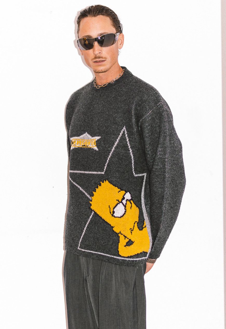The Simpsons × Vintage Rare Y2k Bart Simpson MovieStar cartoon graphic Sweater Size US M / EU 48-50 / 2 - 6 Thumbnail
