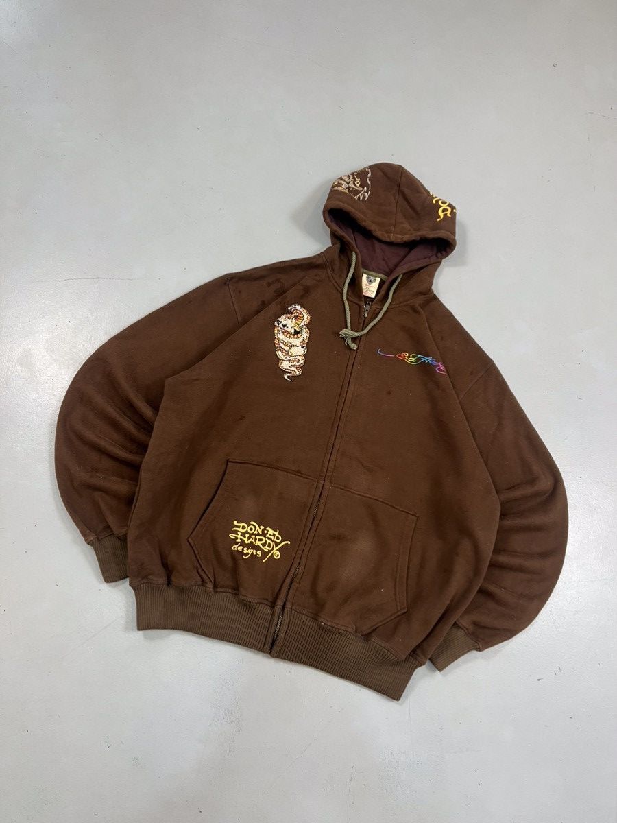 Ed Hardy Edhardy by Christian Audigier tiger 🐯 printed zipper hoodie Size US M / EU 48-50 / 2 - 3 Thumbnail