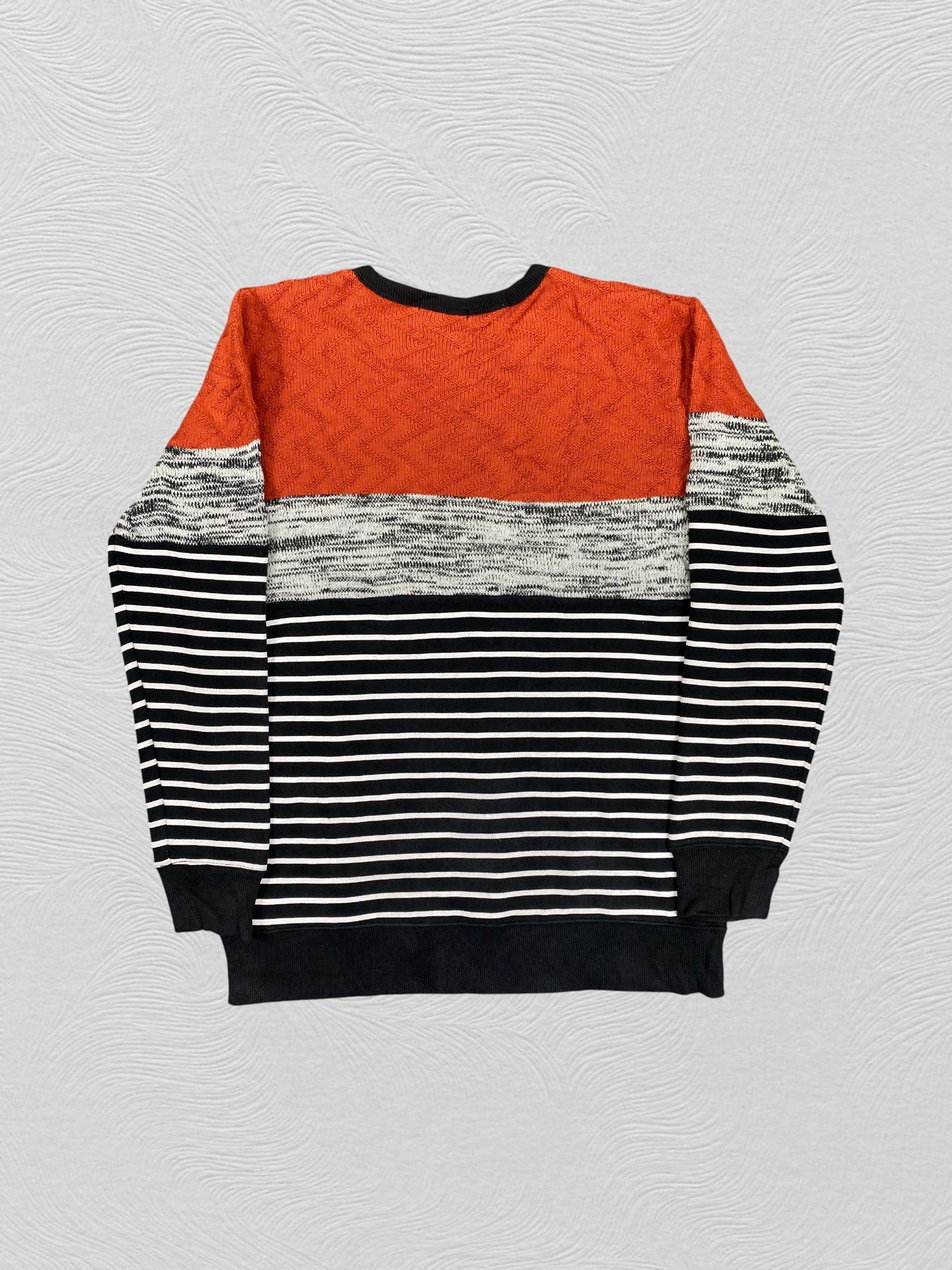 Japanese Brand Vintage Purple & Yellow Stripe Sweatshirt - SW042 Size US M / EU 48-50 / 2 - 2 Thumbnail