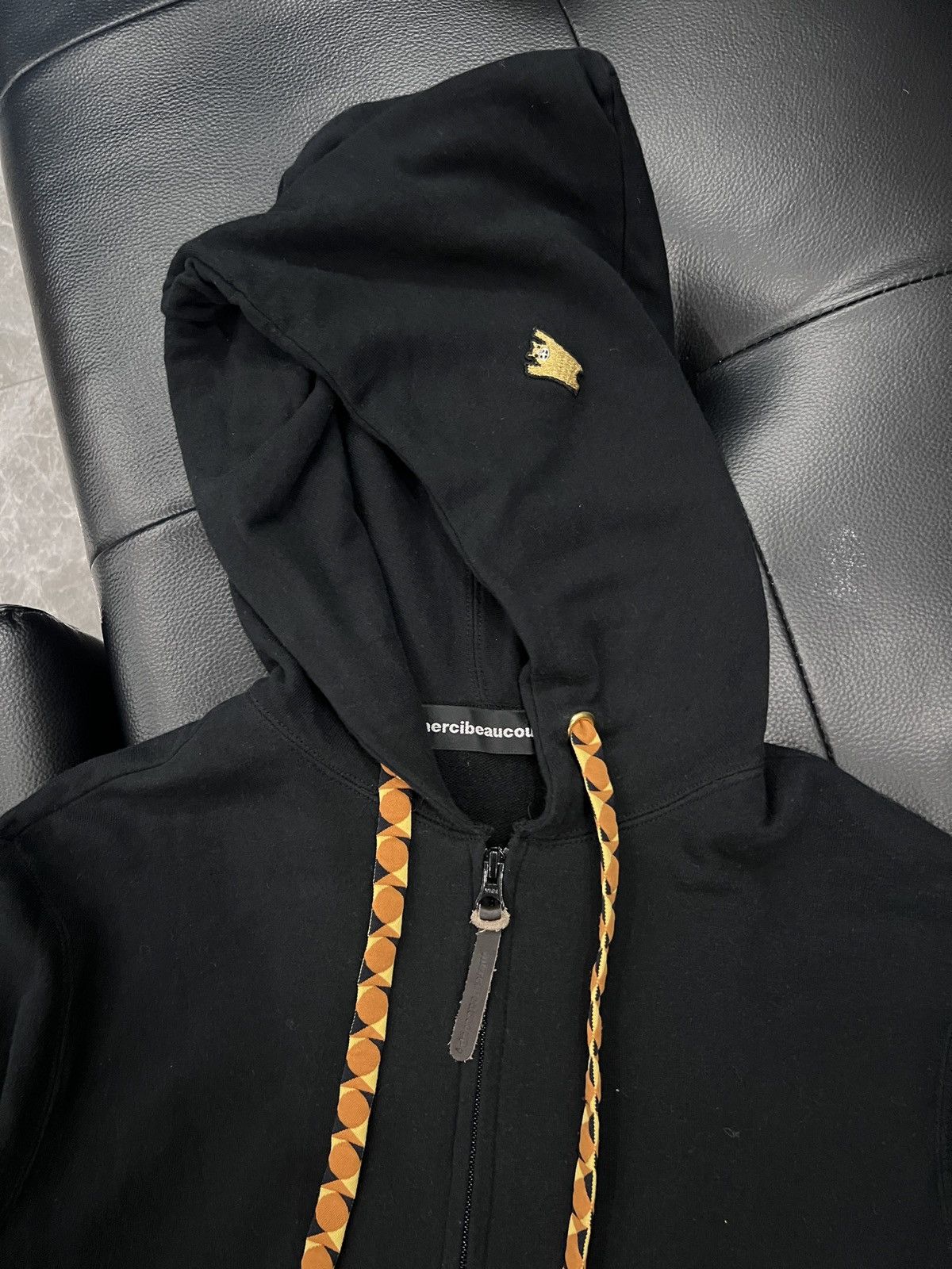 mercibeaucoup mercibeaucoup, Oversized Hood Bear Embroidery Zip Hoodie Size US L / EU 52-54 / 3 - 4 Thumbnail