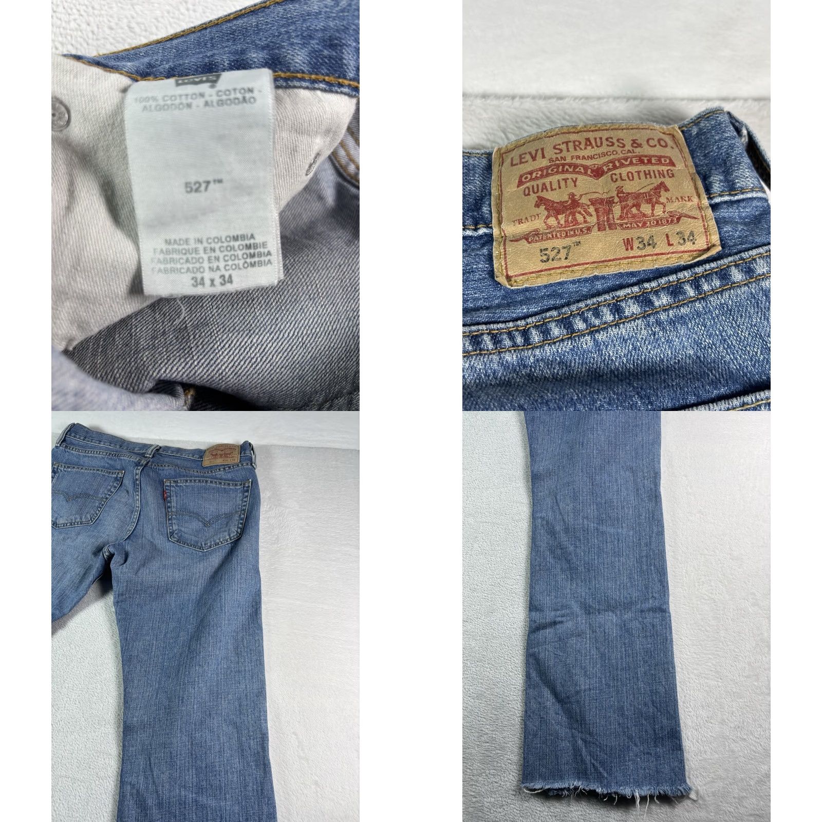 Levi's Levi's 527 Jeans Men Straight Light Wash Distressed Denim Size 34x34 34x32 Mid Rise 5-Pocket Vintage Blue Denim Regular Fit TGIFN? Size US 34 / EU 50 - 8 Thumbnail