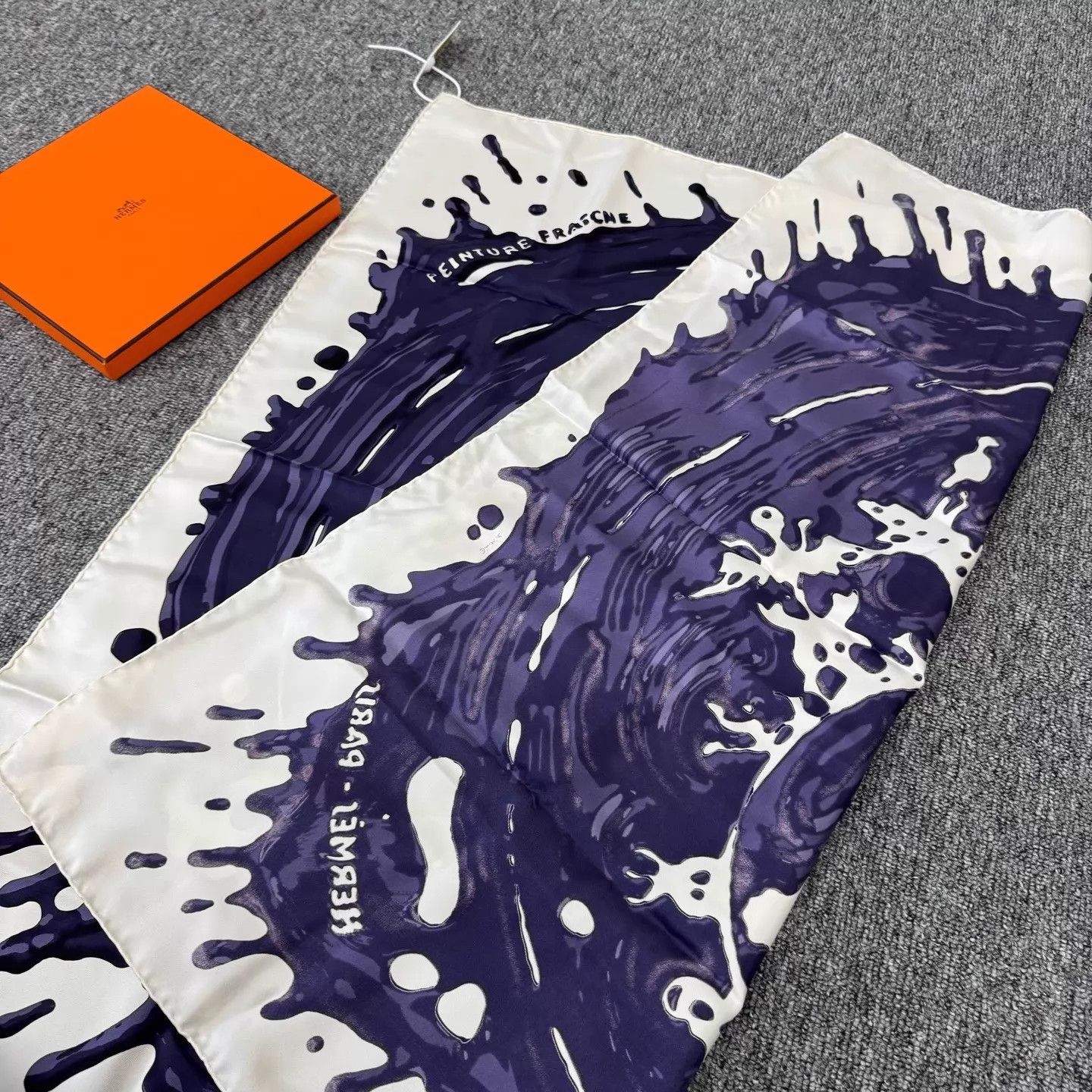 Hermes Hermes 99 New Ink Splatter Scarf 90x90cm Classic Size ONE SIZE - 3 Thumbnail