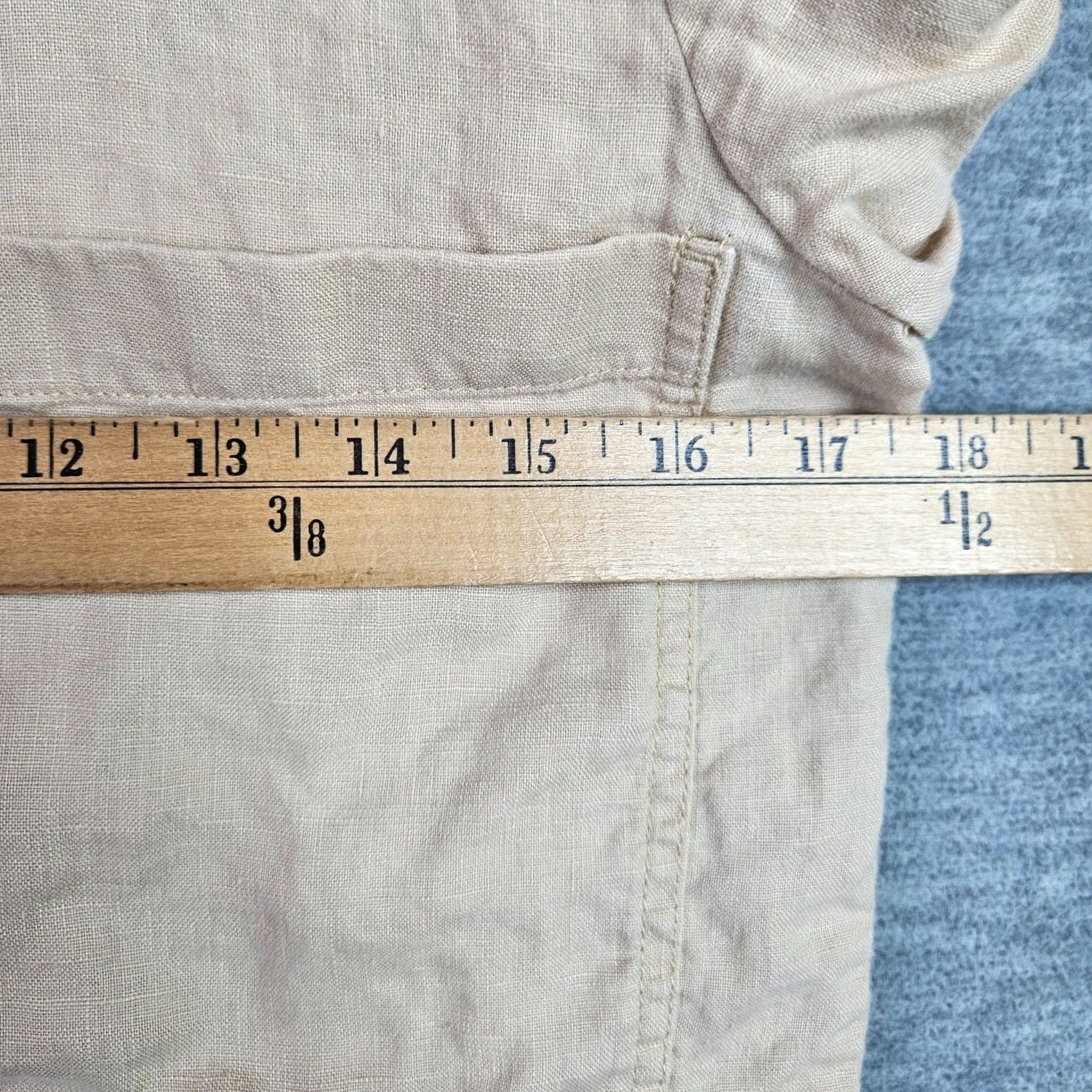Everlane Everlane Linen Button Shirt Beige Short Sleeve XS Women Casual Shirt Size XS / US 0-2 / IT 36-38 - 3 Thumbnail