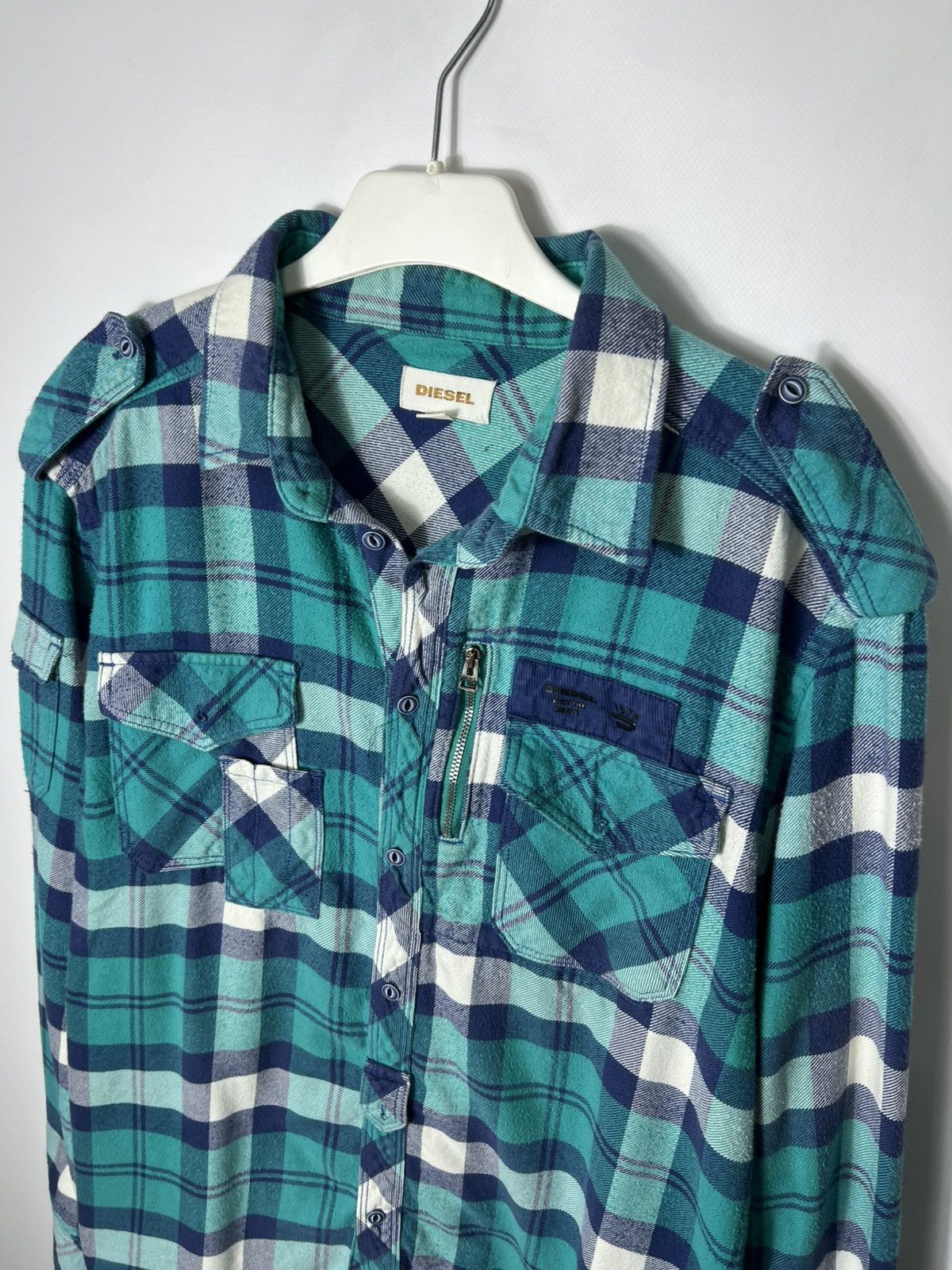 Diesel Vintage streetwear y2k Diesel Flannel Shirt Size US XL / EU 56 / 4 - 2 Thumbnail
