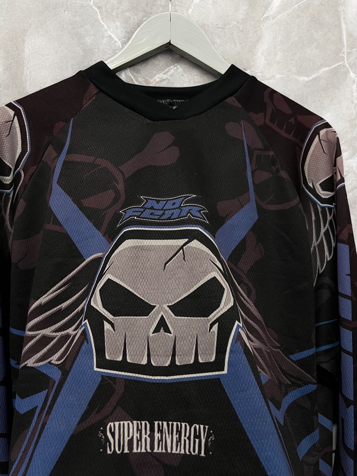 No Fear × Vintage NO FEAR Racing Jersey Long Sleeve SWEATSHIRT moto hockey y2k Size US M / EU 48-50 / 2 - 4 Thumbnail