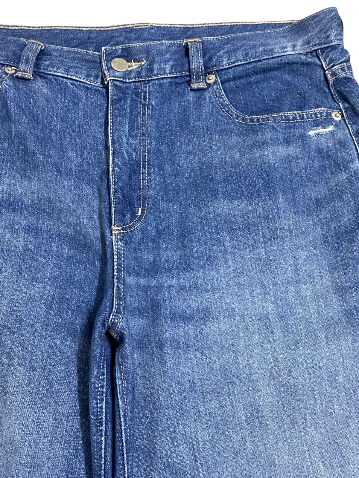 Japanese Brand Vintage Japanese Brand Distressed Baggy Soft Jeans Size US 33 - 8 Thumbnail