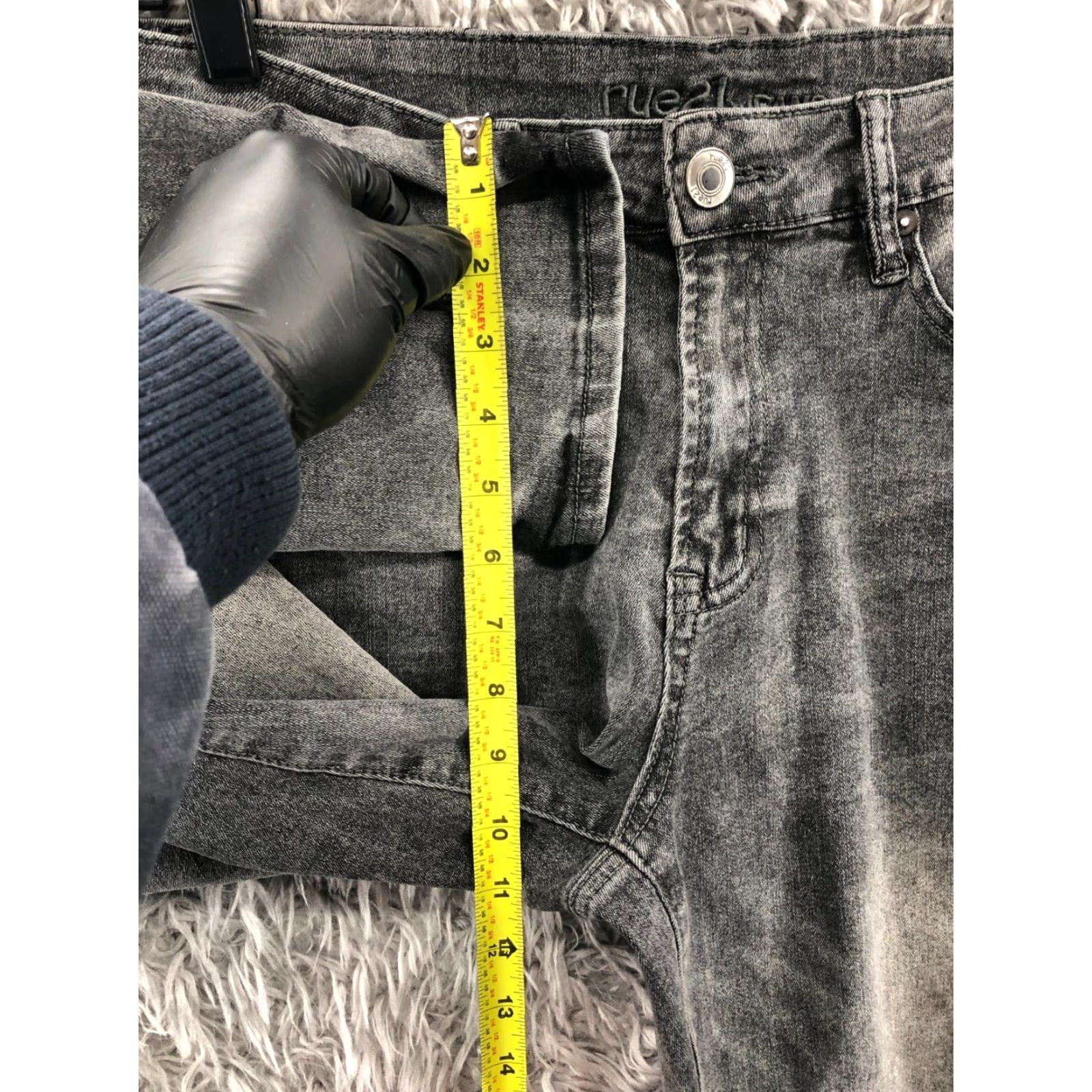 Vintage Rue 21 Slim Taper Jeans 31x30 Mens Mid Rise Medium Wash Gray Charcoal Jeans Size US 31 - 4 Thumbnail