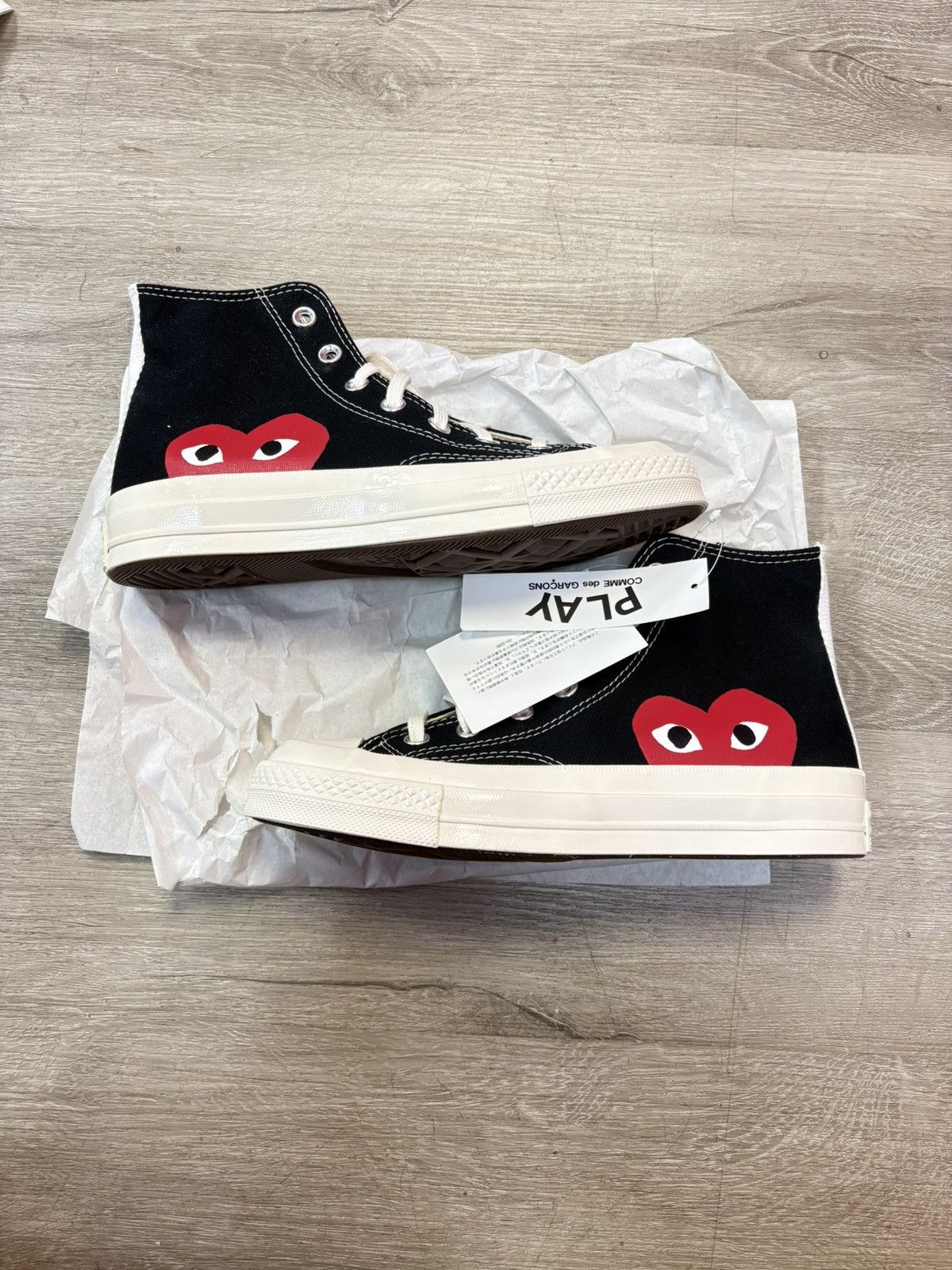 CDG by Comme des Garcons × Converse Play Converse ‘70 High Size US 6 / EU 39 - 1 Thumbnail