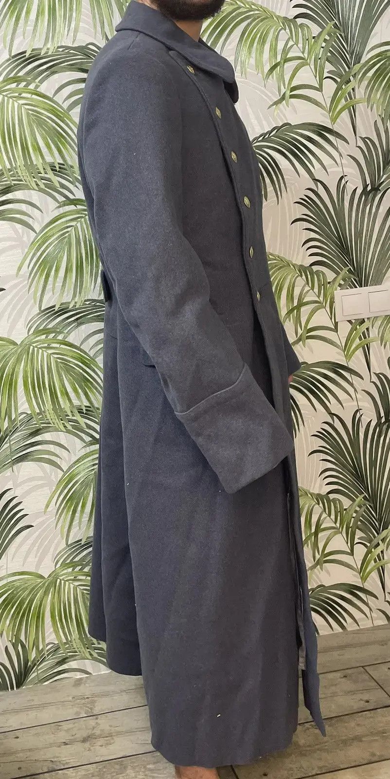 Other Vintage Military Greatcoat Wool Long Trench Gray Coat L Size US L / EU 52-54 / 3 - 6 Thumbnail